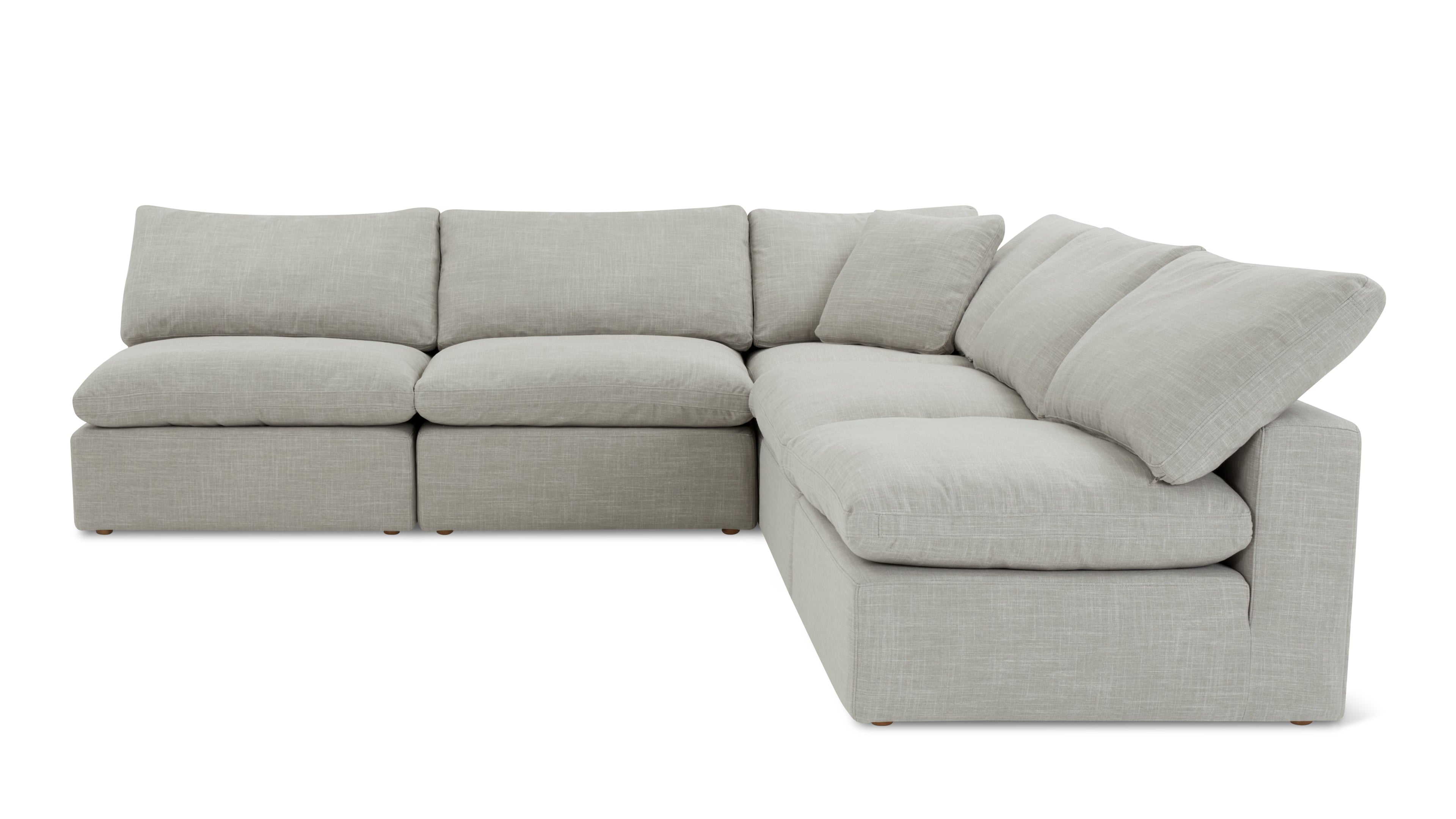 Movie Night™ 5-Piece Modular Sectional Open, Large, Light Pebble