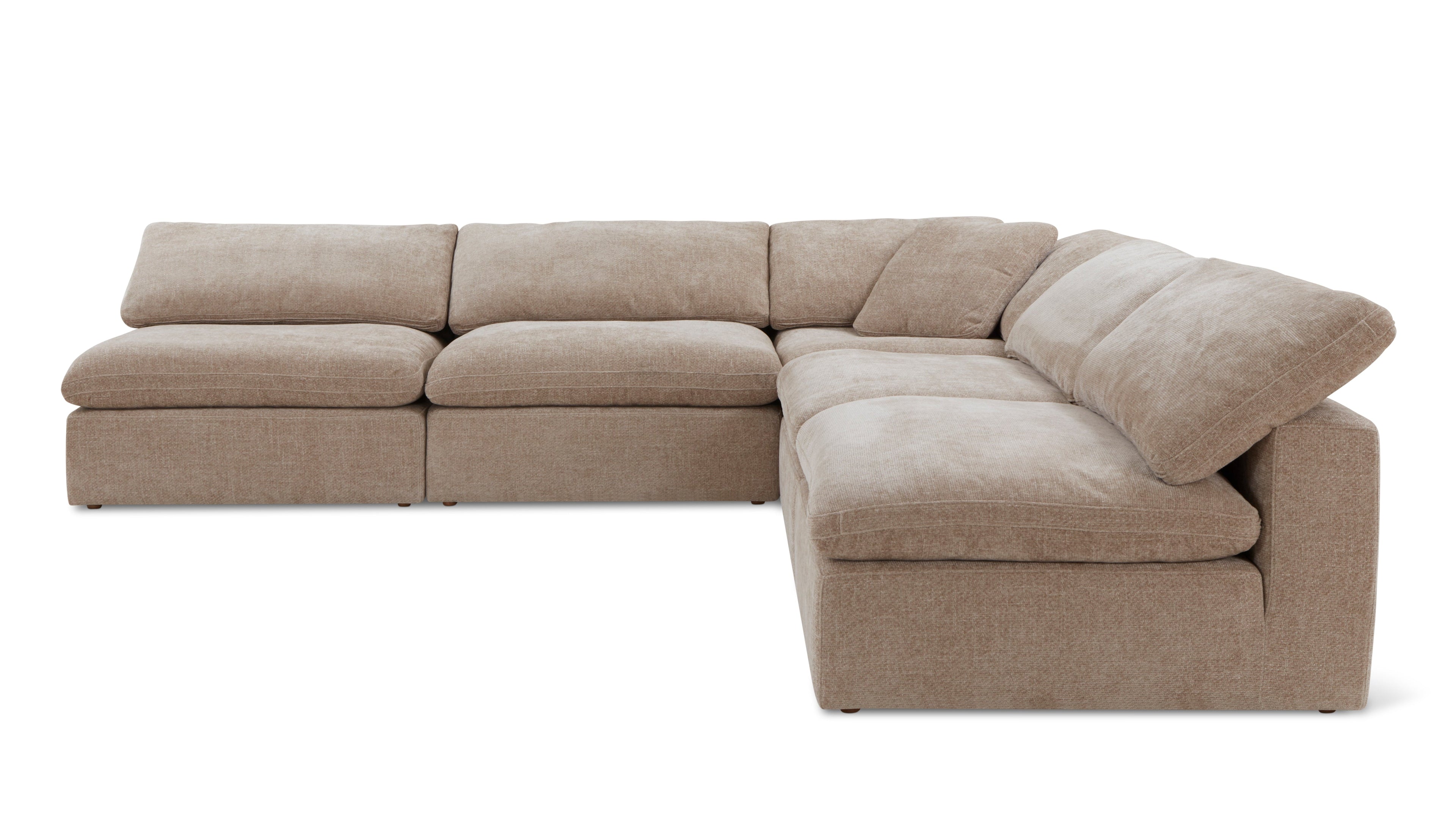 Movie Night™ 5-Piece Modular Sectional Open, Large, Champagne