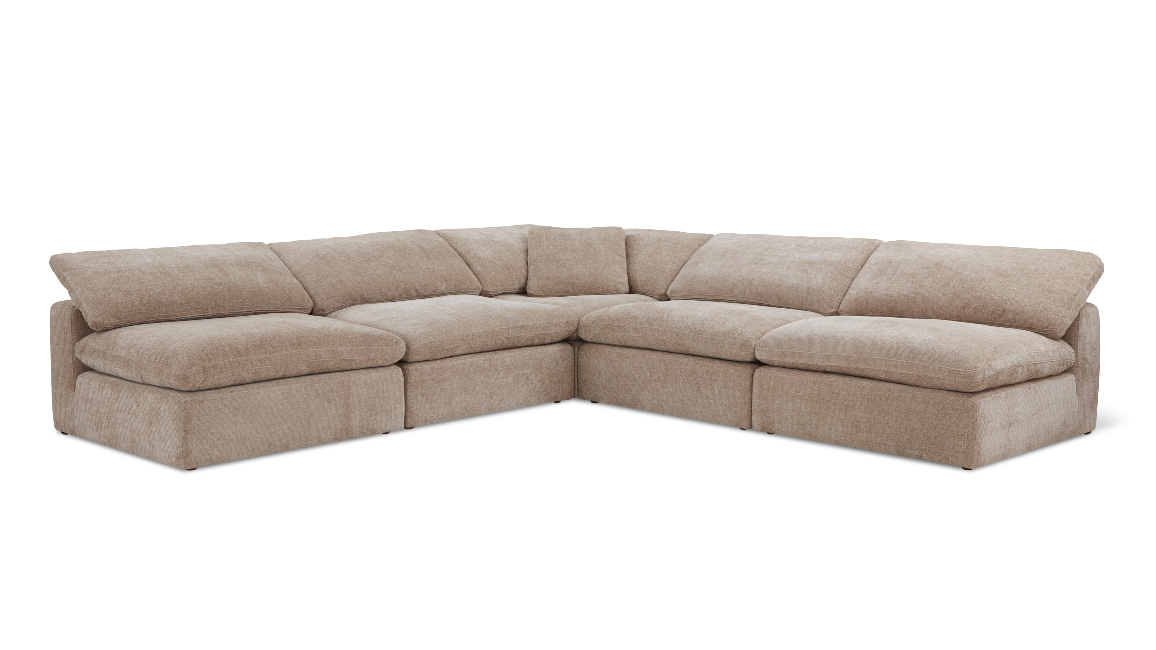Movie Night™ 5-Piece Modular Sectional Open, Large, Champagne