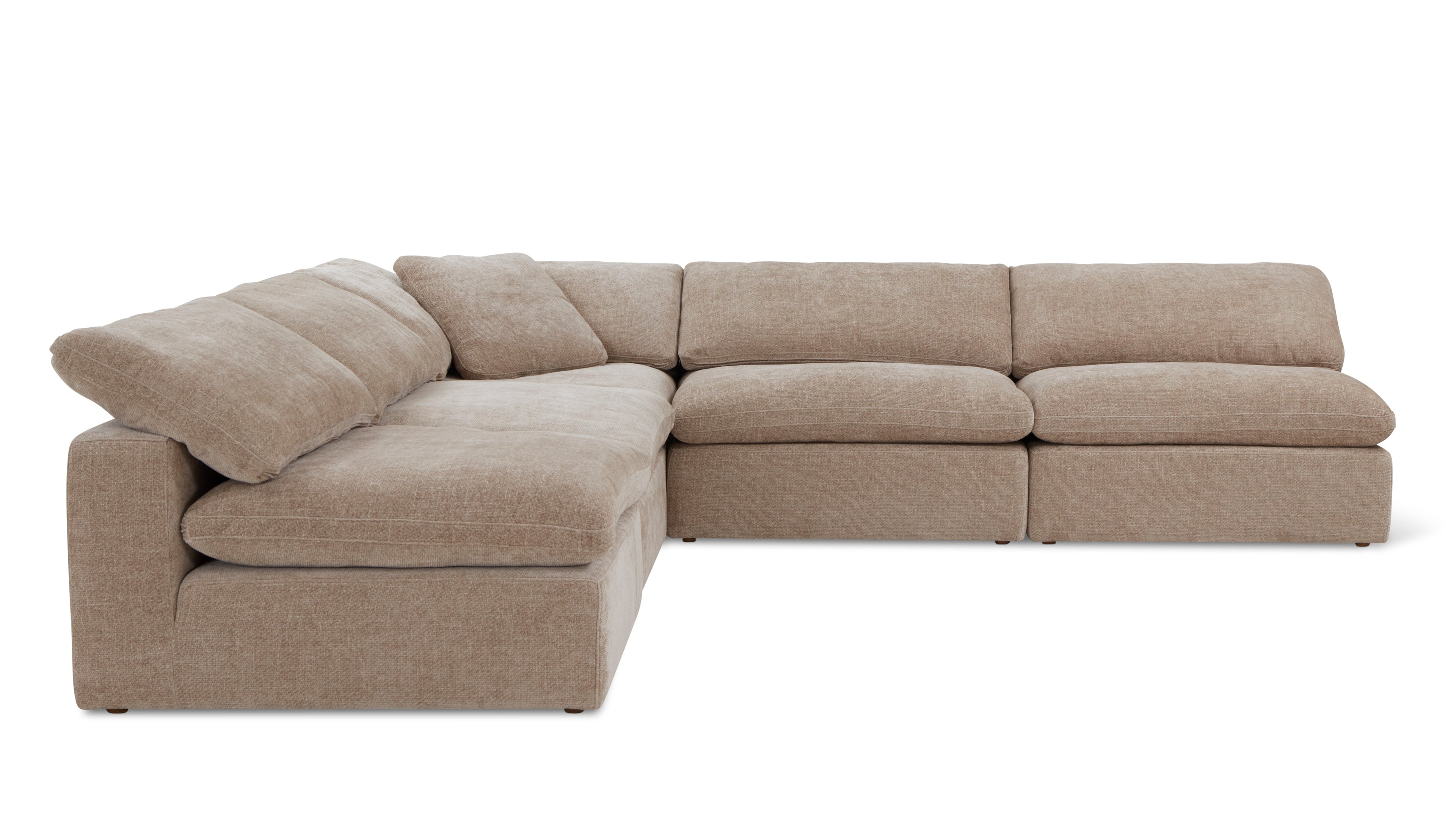Movie Night™ 5-Piece Modular Sectional Open, Large, Champagne