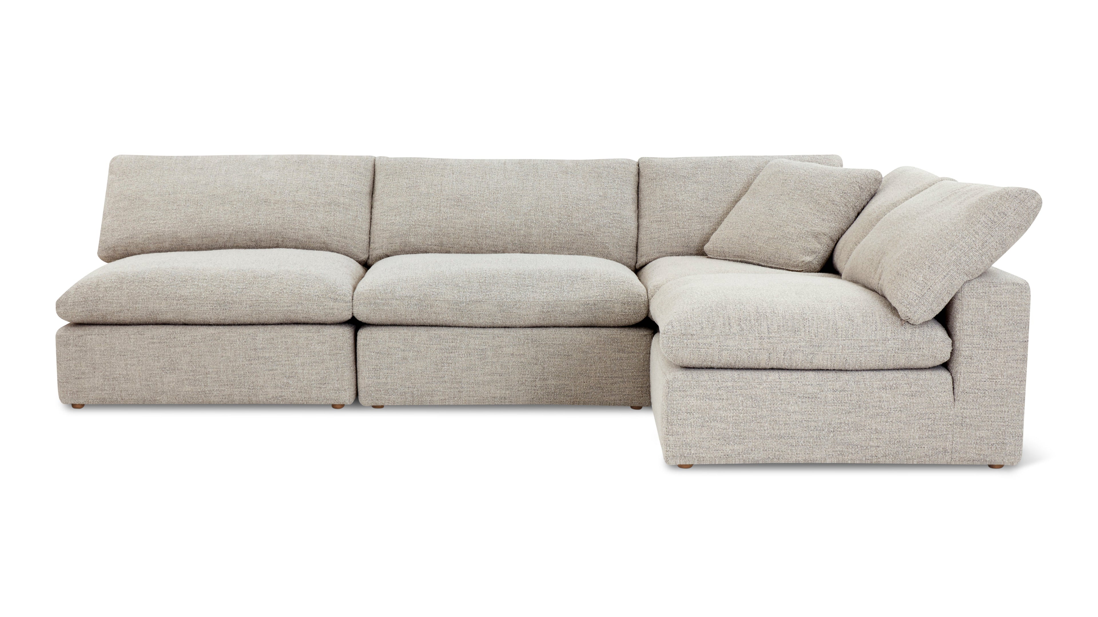 Movie Night™ 4-Piece Modular Sectional Open, Standard, Oatmeal