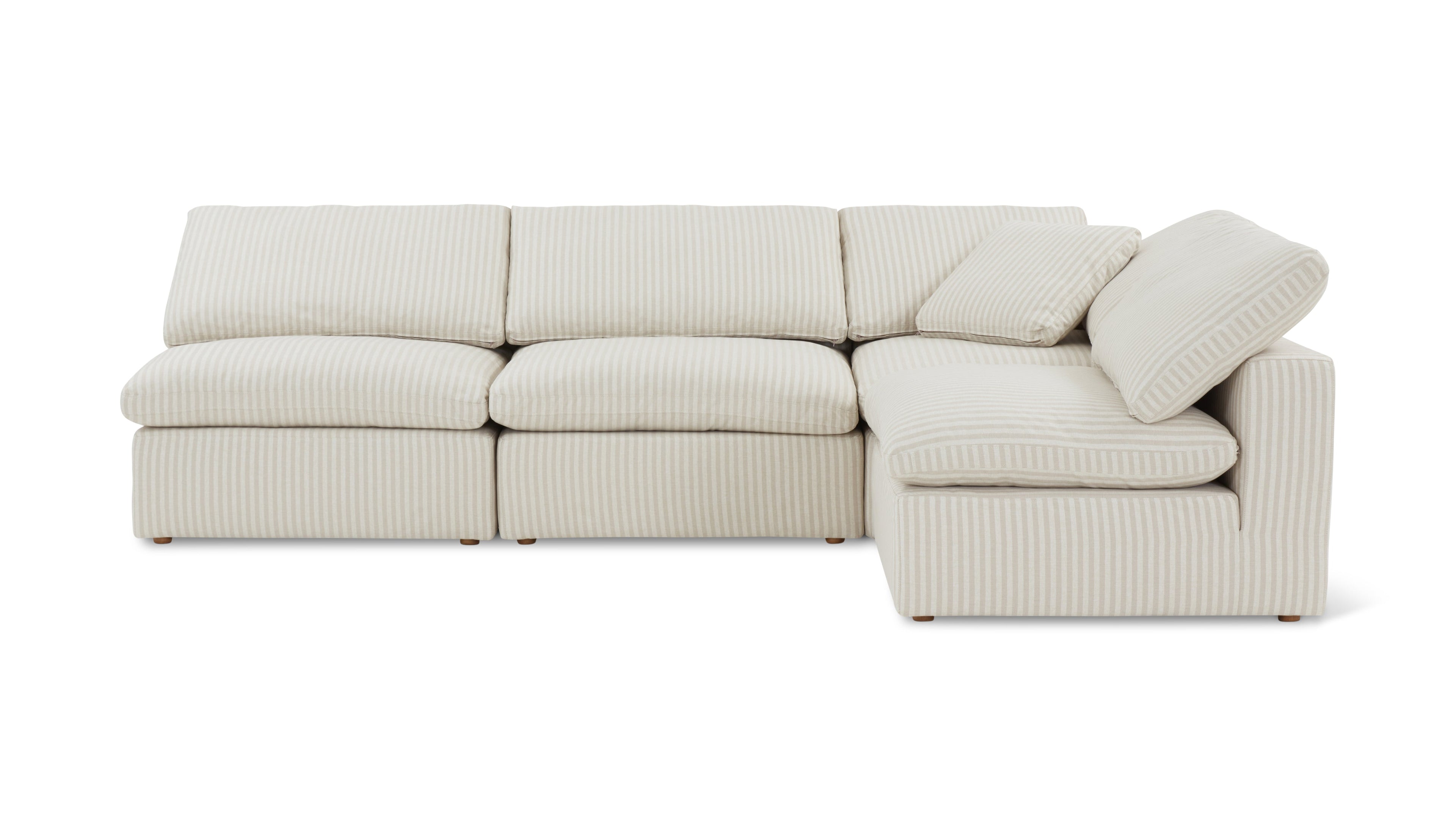 Movie Night™ 4-Piece Modular Sectional Open, Standard, Newport Stripe