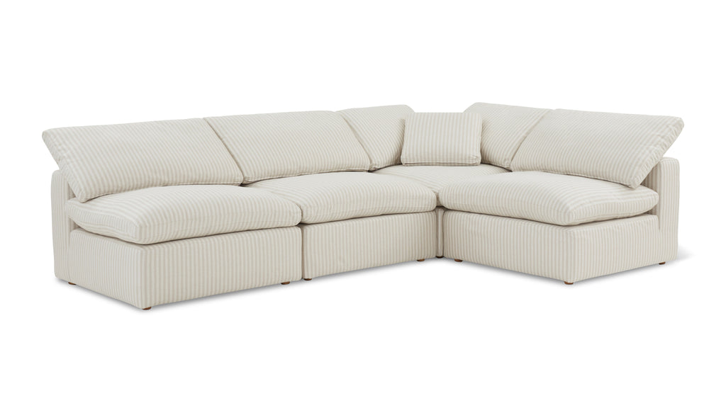 Movie Night™ 4-Piece Modular Sectional Open, Standard, Newport Stripe