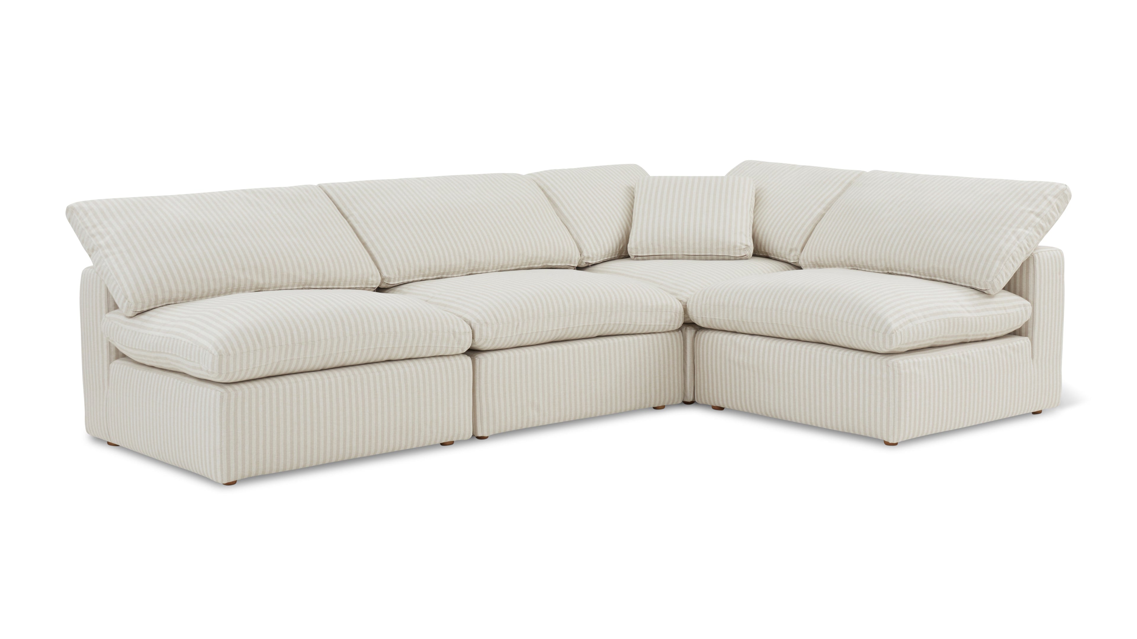 Movie Night™ 4-Piece Modular Sectional Open, Standard, Newport Stripe