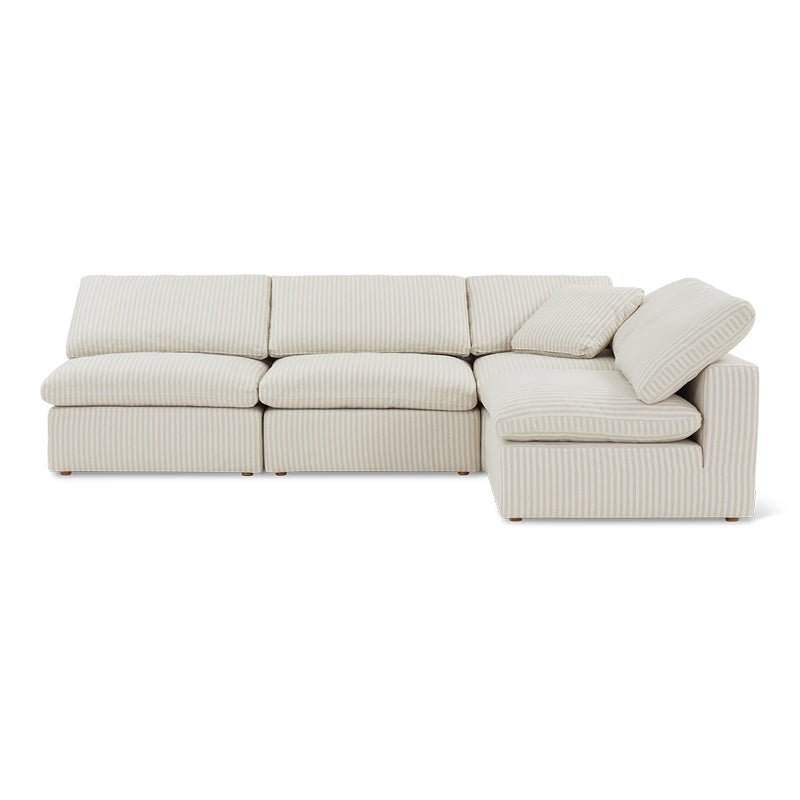 Movie Night™ 4-Piece Modular Sectional Open, Standard, Newport Stripe