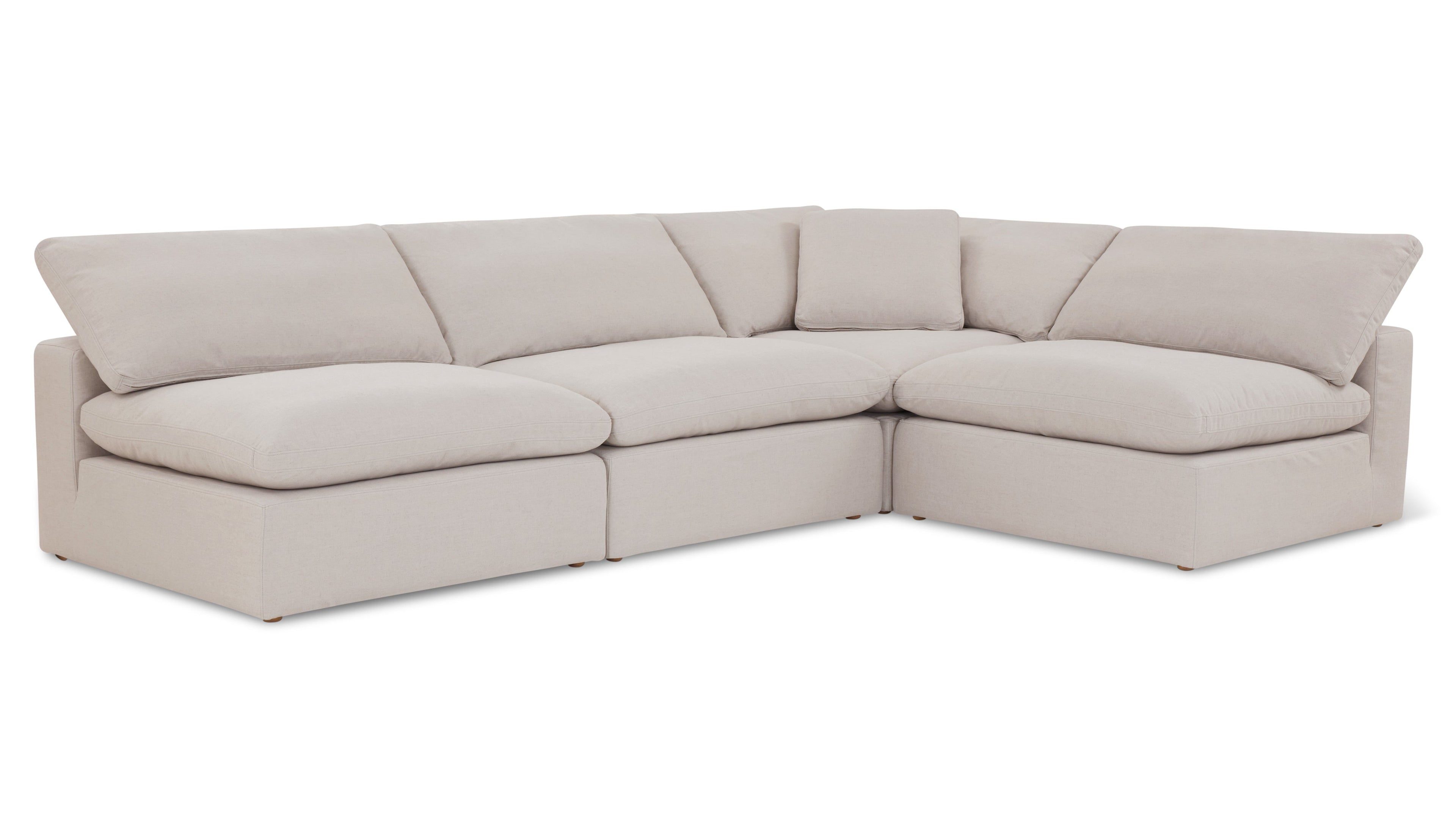 Movie Night™ 4-Piece Modular Sectional Open, Standard, Clay