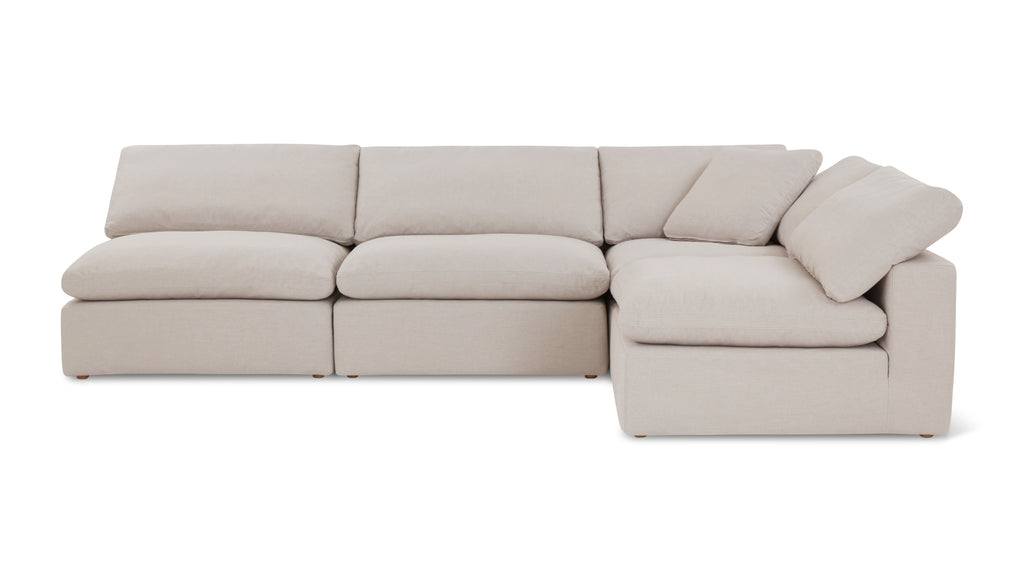 Movie Night™ 4-Piece Modular Sectional Open, Standard, Clay