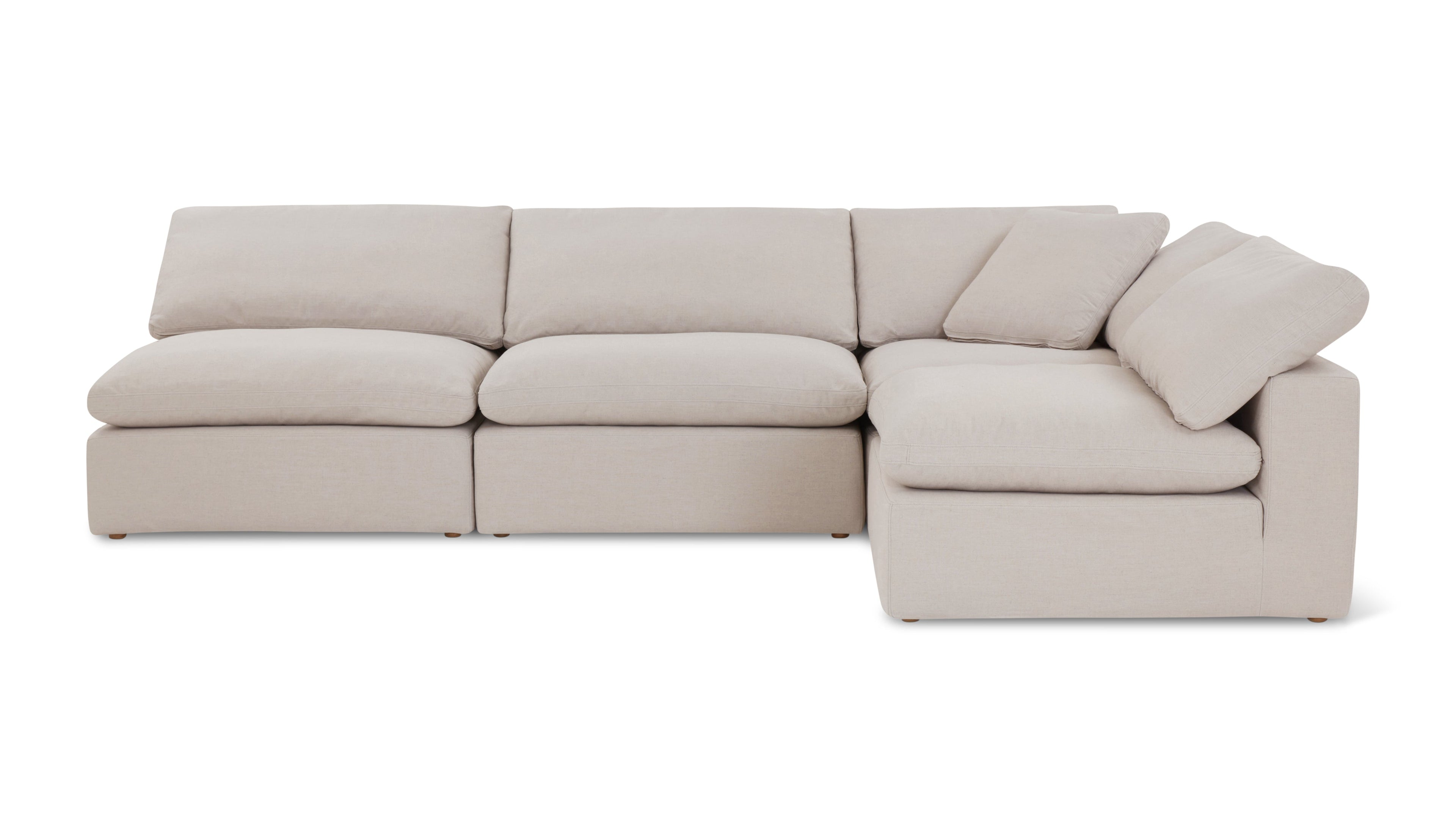 Movie Night™ 4-Piece Modular Sectional Open, Standard, Clay