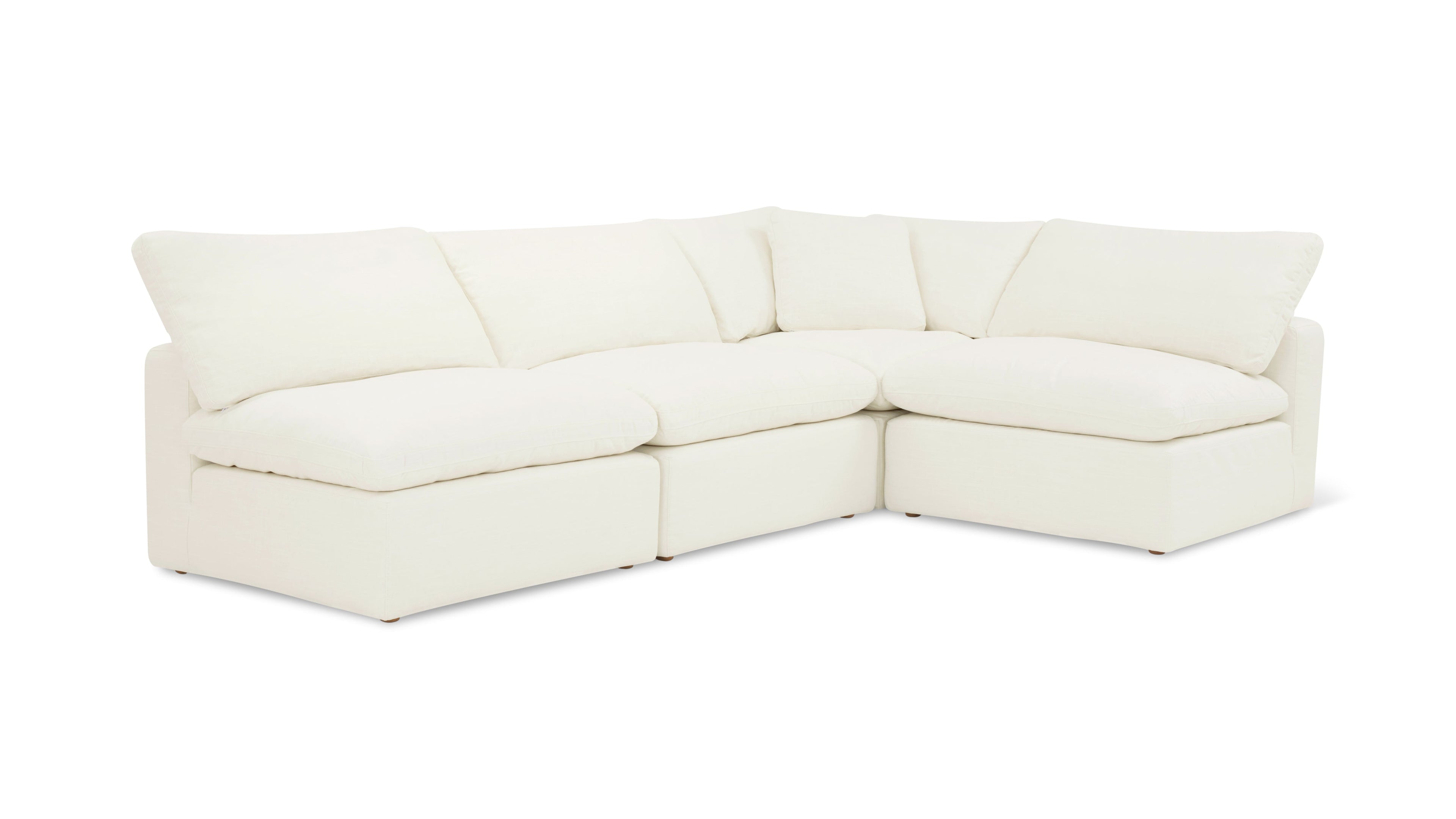 Movie Night™ 4-Piece Modular Sectional Open, Standard, Cream Linen