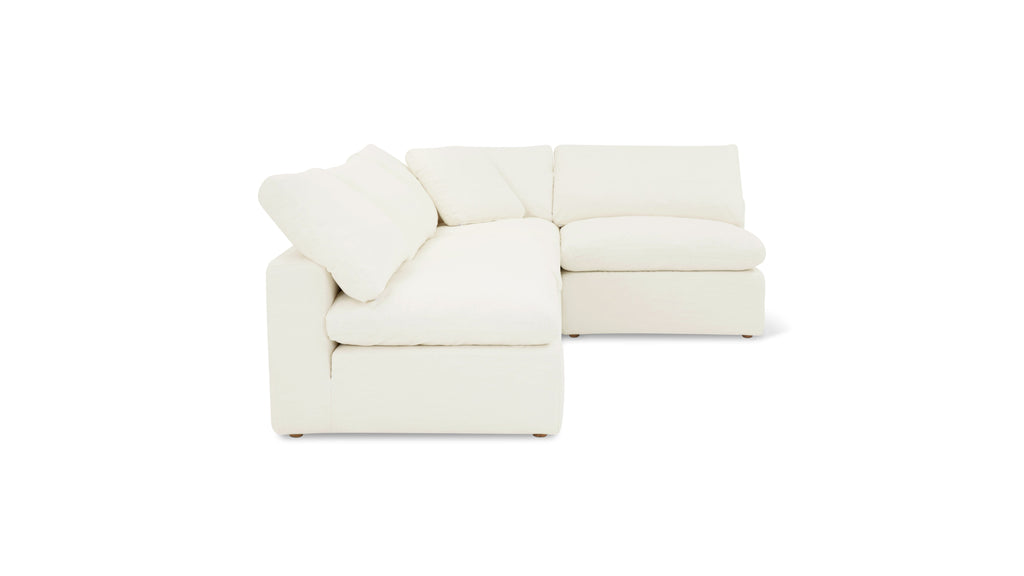Movie Night™ 4-Piece Modular Sectional Open, Standard, Cream Linen