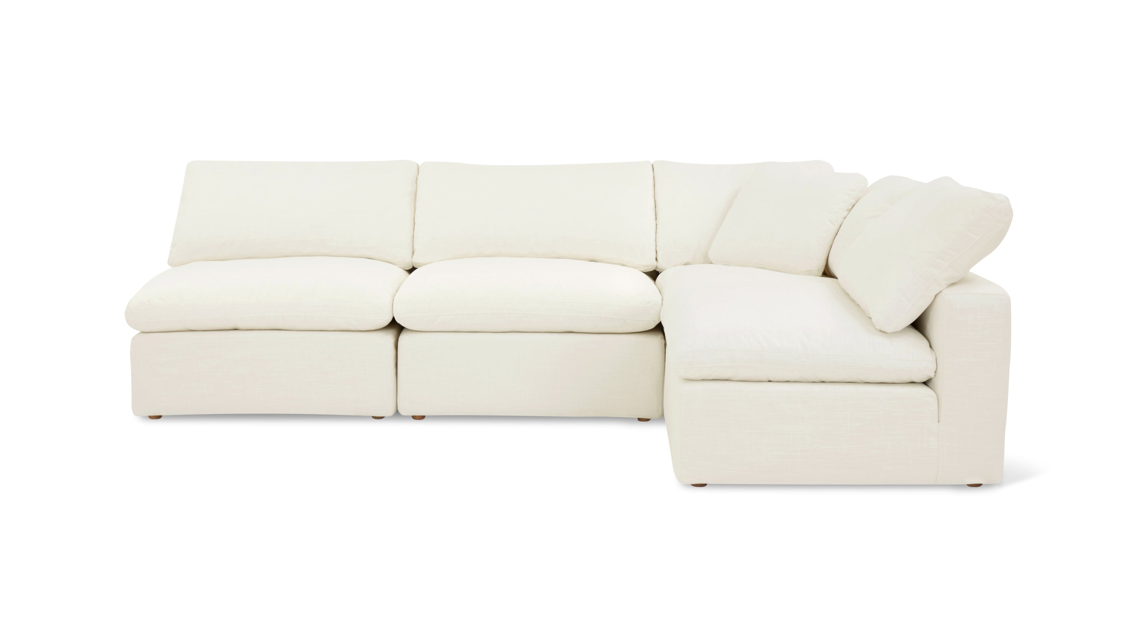 Movie Night™ 4-Piece Modular Sectional Open, Standard, Cream Linen