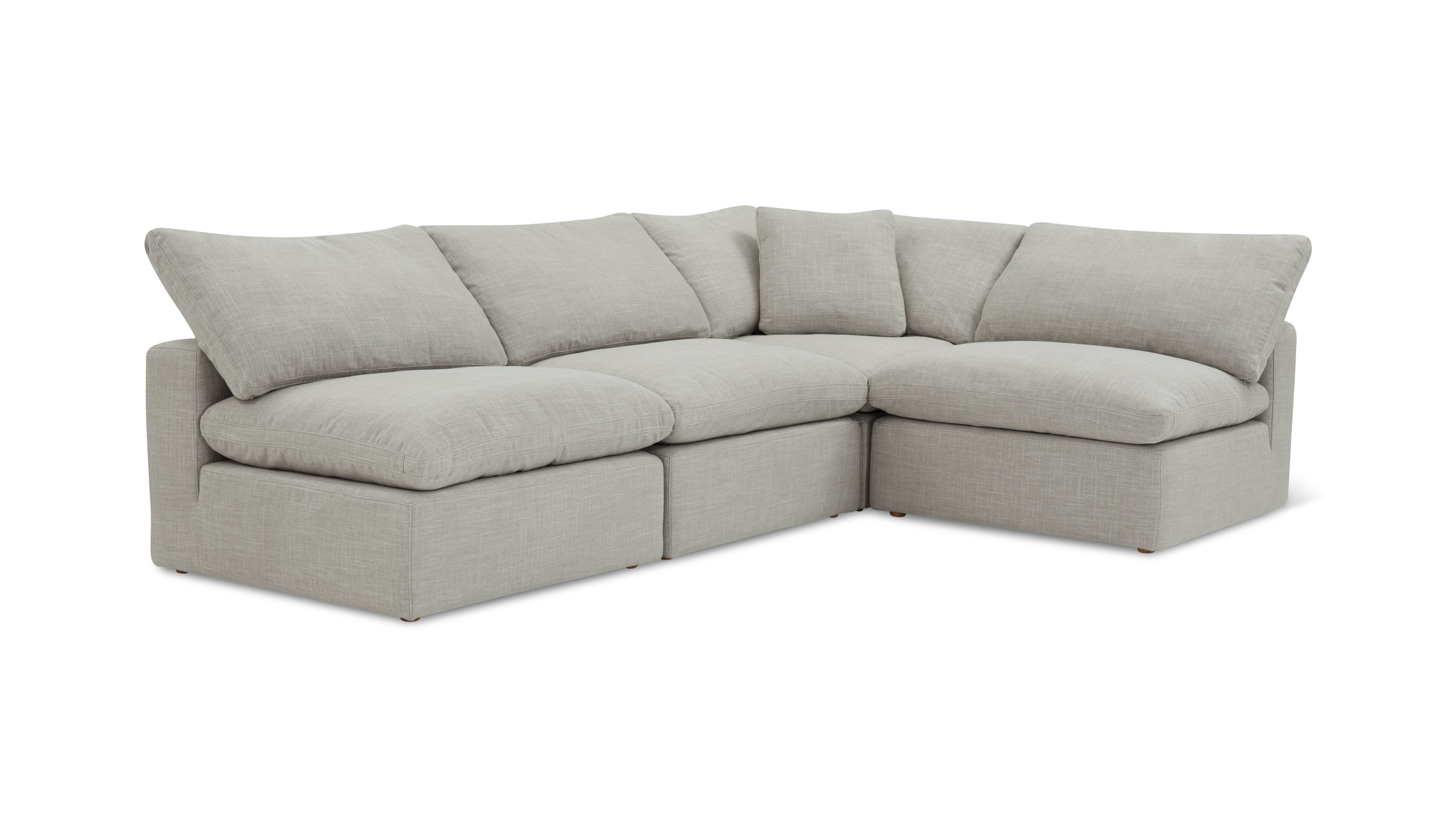 Movie Night™ 4-Piece Modular Sectional Open, Standard, Light Pebble