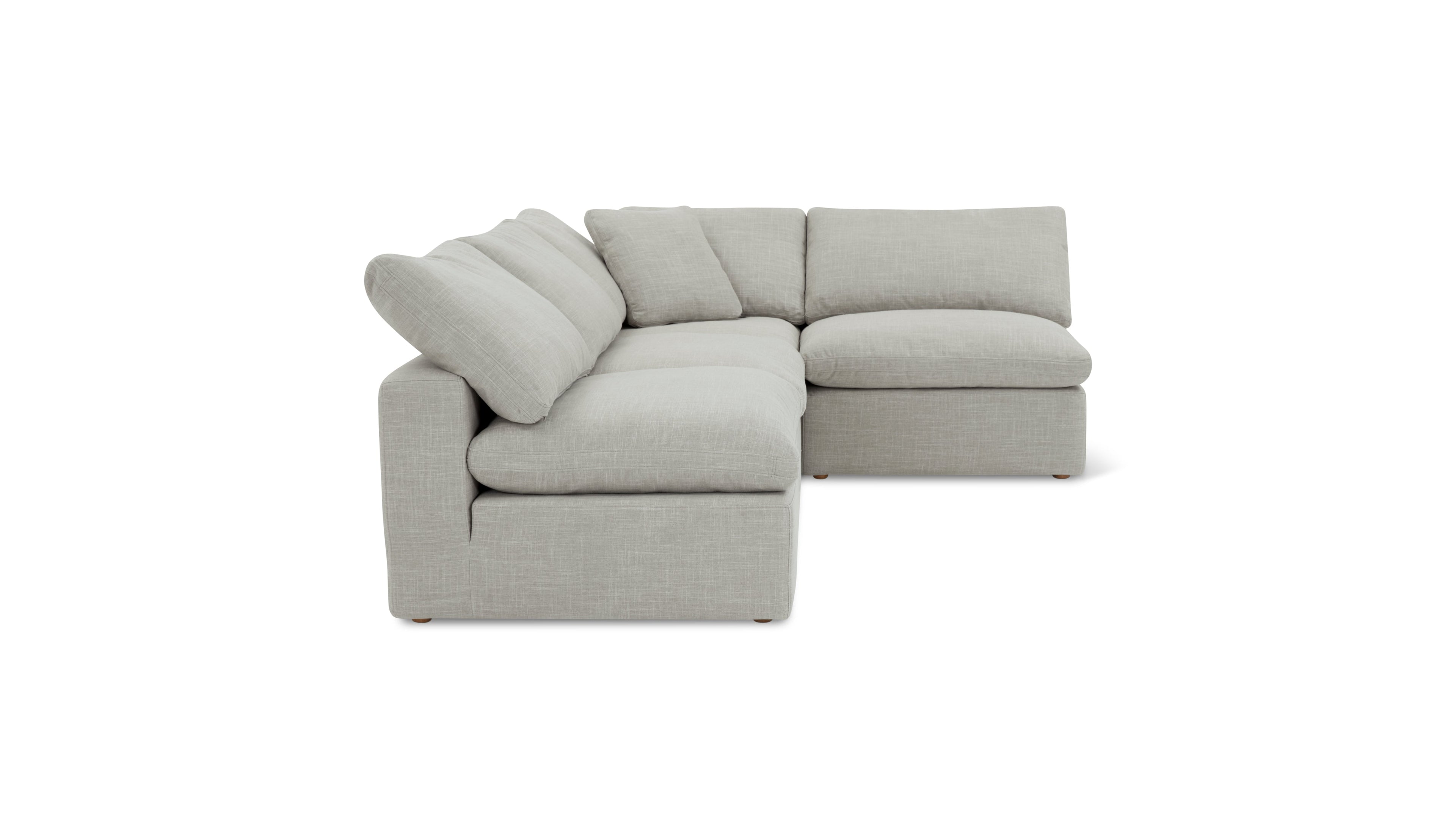 Movie Night™ 4-Piece Modular Sectional Open, Standard, Light Pebble