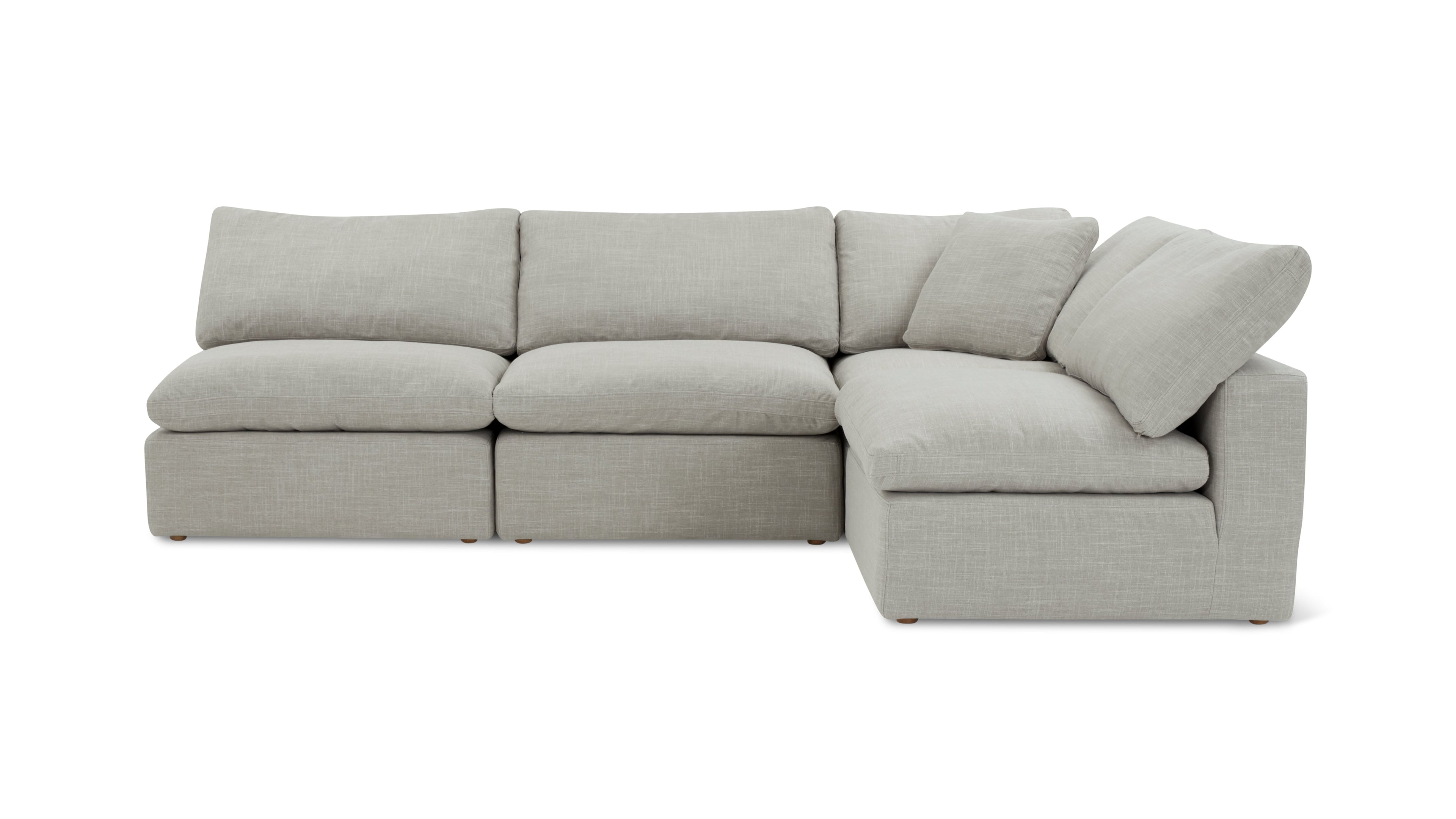 Movie Night™ 4-Piece Modular Sectional Open, Standard, Light Pebble