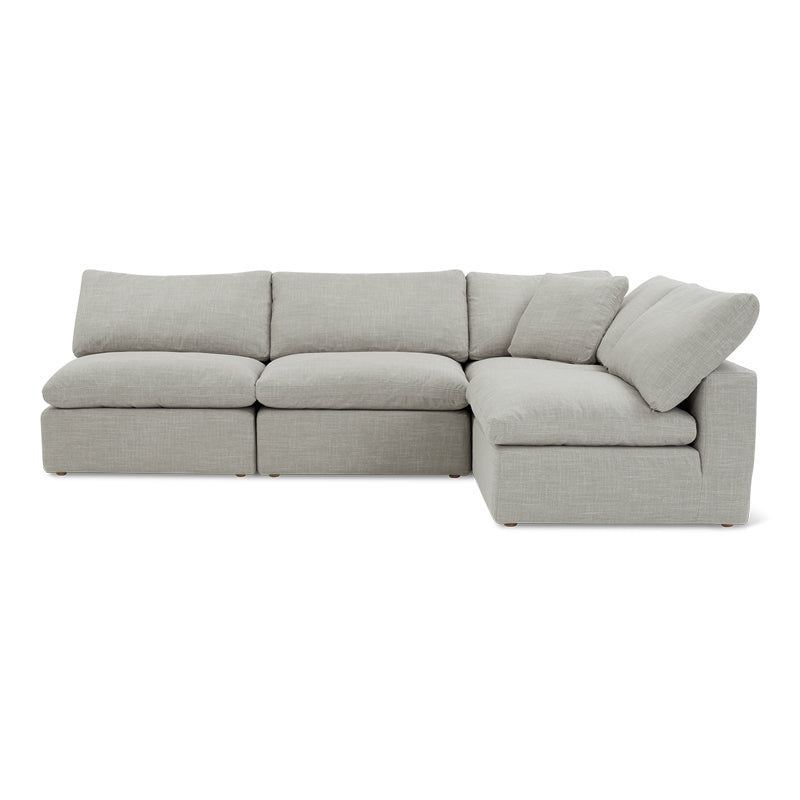 Movie Night™ 4-Piece Modular Sectional Open, Standard, Light Pebble