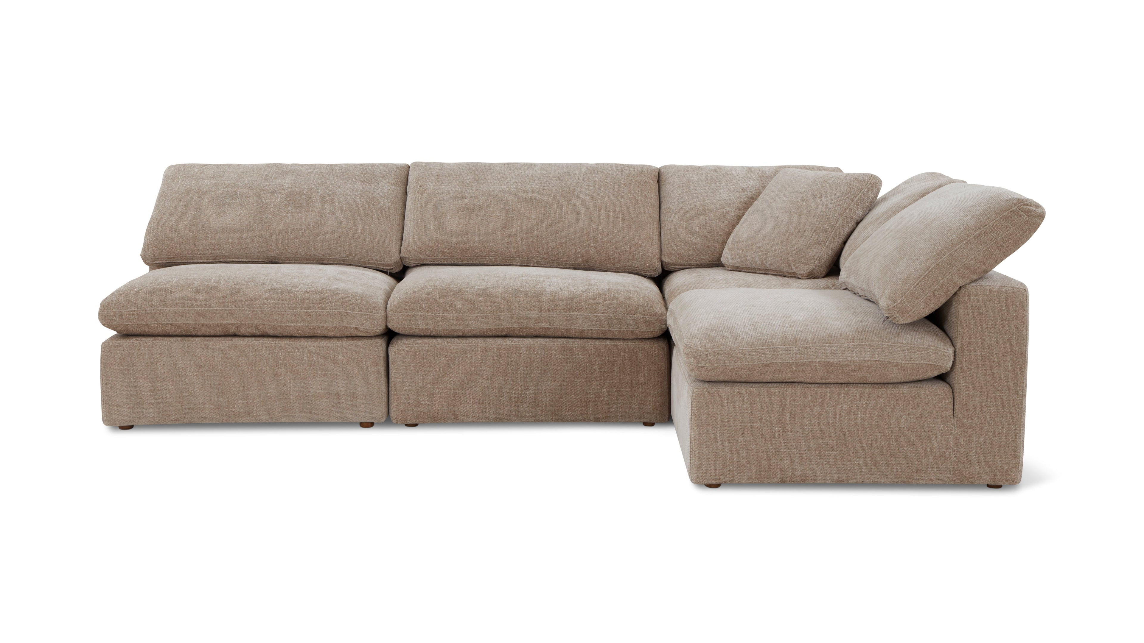 Movie Night™ 4-Piece Modular Sectional Open, Standard, Champagne