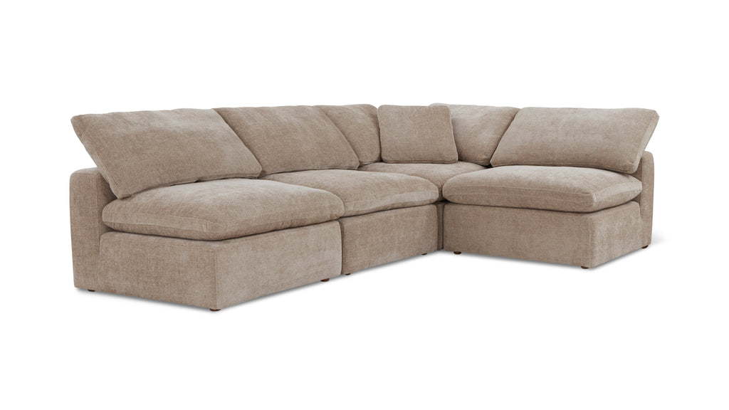 Movie Night™ 4-Piece Modular Sectional Open, Standard, Champagne