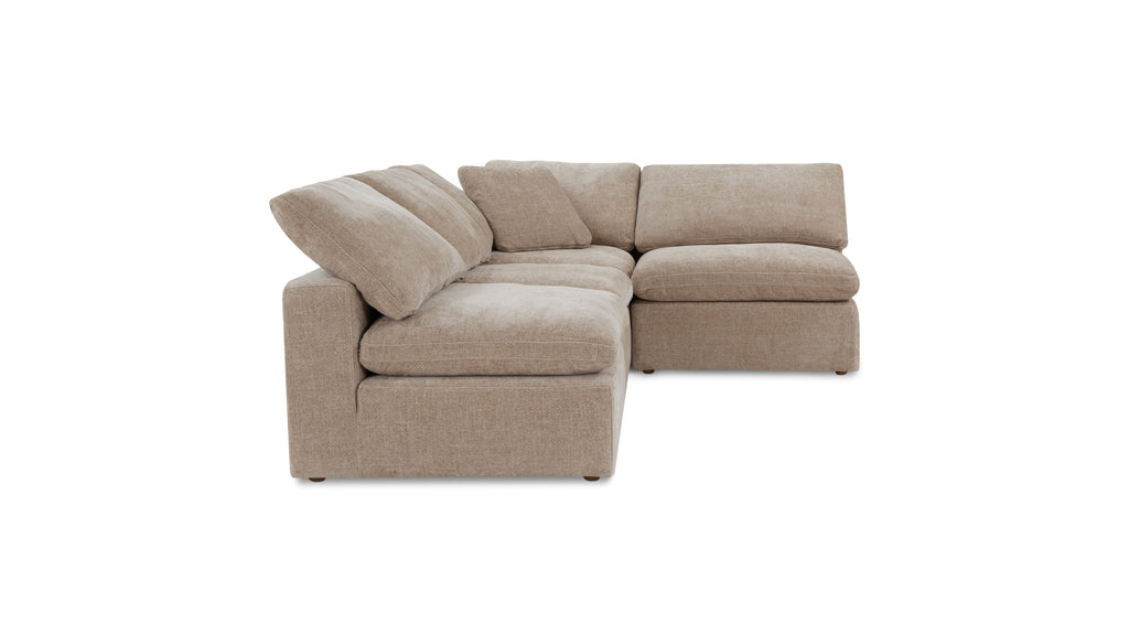 Movie Night™ 4-Piece Modular Sectional Open, Standard, Champagne