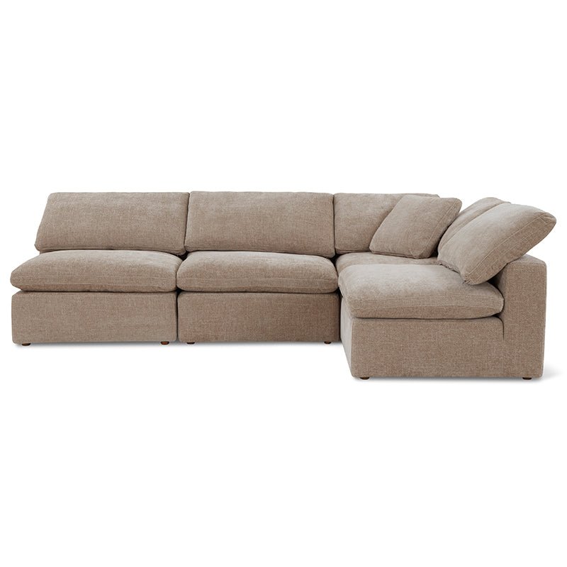 Movie Night™ 4-Piece Modular Sectional Open, Standard, Champagne