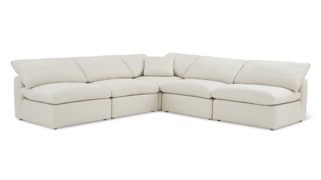 Movie Night™ 5-Piece Modular Sectional Open, Standard, Newport Stripe