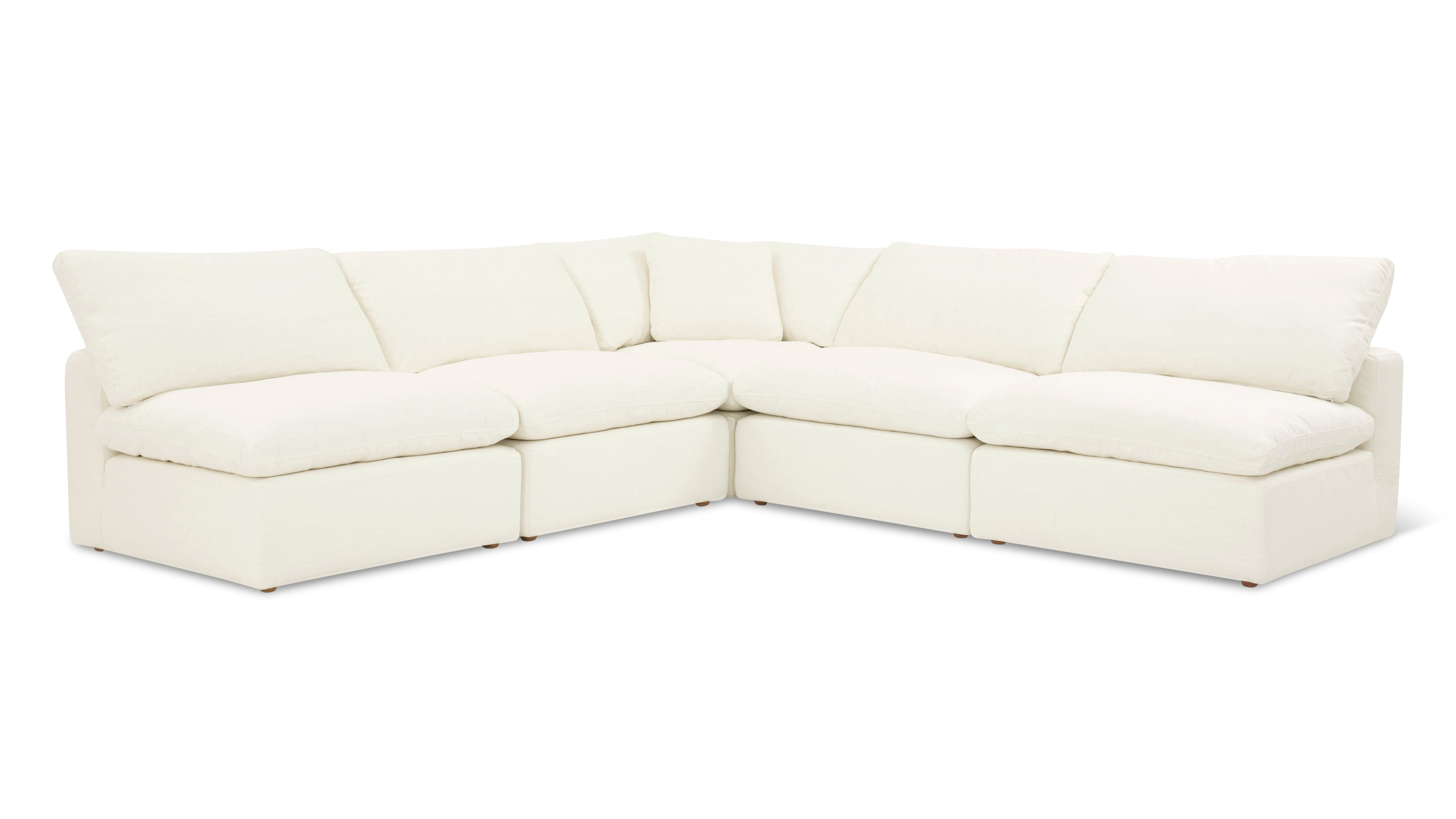 Movie Night™ 5-Piece Modular Sectional Open, Standard, Cream Linen