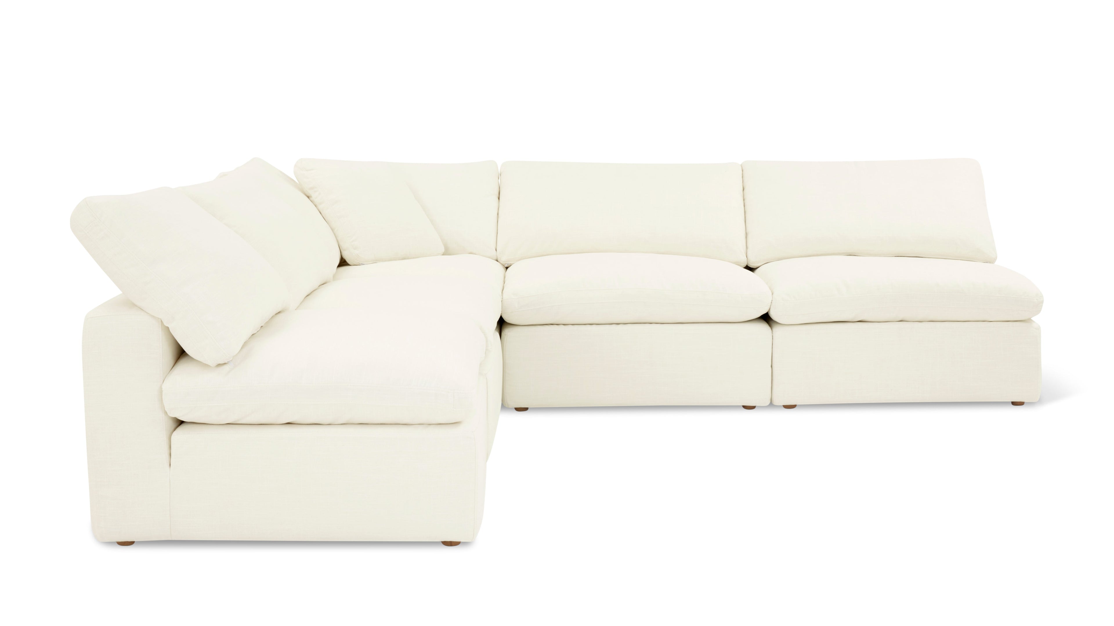 Movie Night™ 5-Piece Modular Sectional Open, Standard, Cream Linen