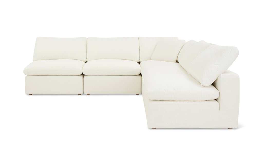 Movie Night™ 5-Piece Modular Sectional Open, Standard, Cream Linen