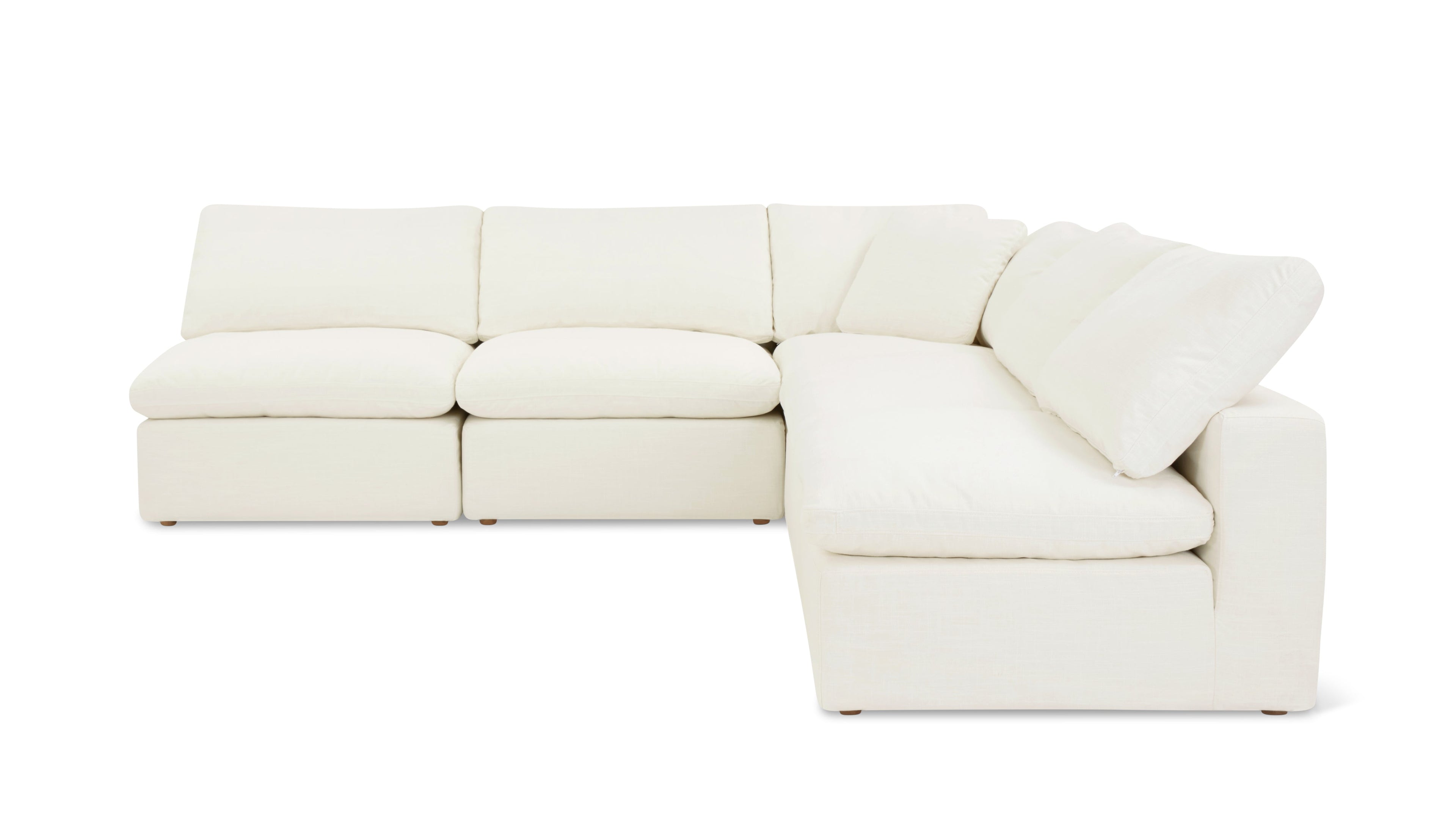 Movie Night™ 5-Piece Modular Sectional Open, Standard, Cream Linen
