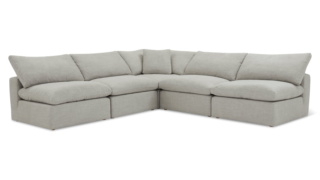 Movie Night™ 5-Piece Modular Sectional Open, Standard, Light Pebble