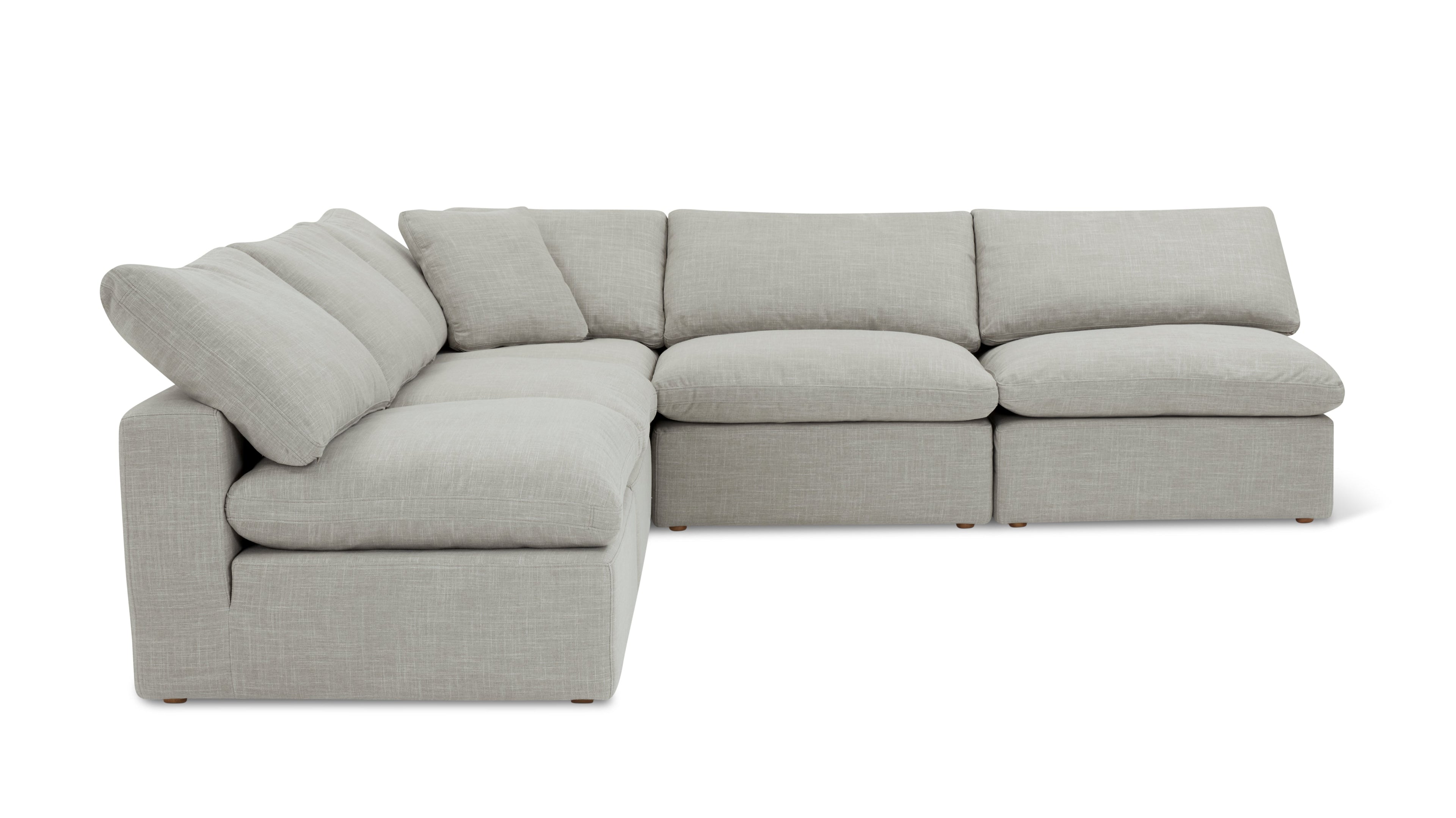Movie Night™ 5-Piece Modular Sectional Open, Standard, Light Pebble