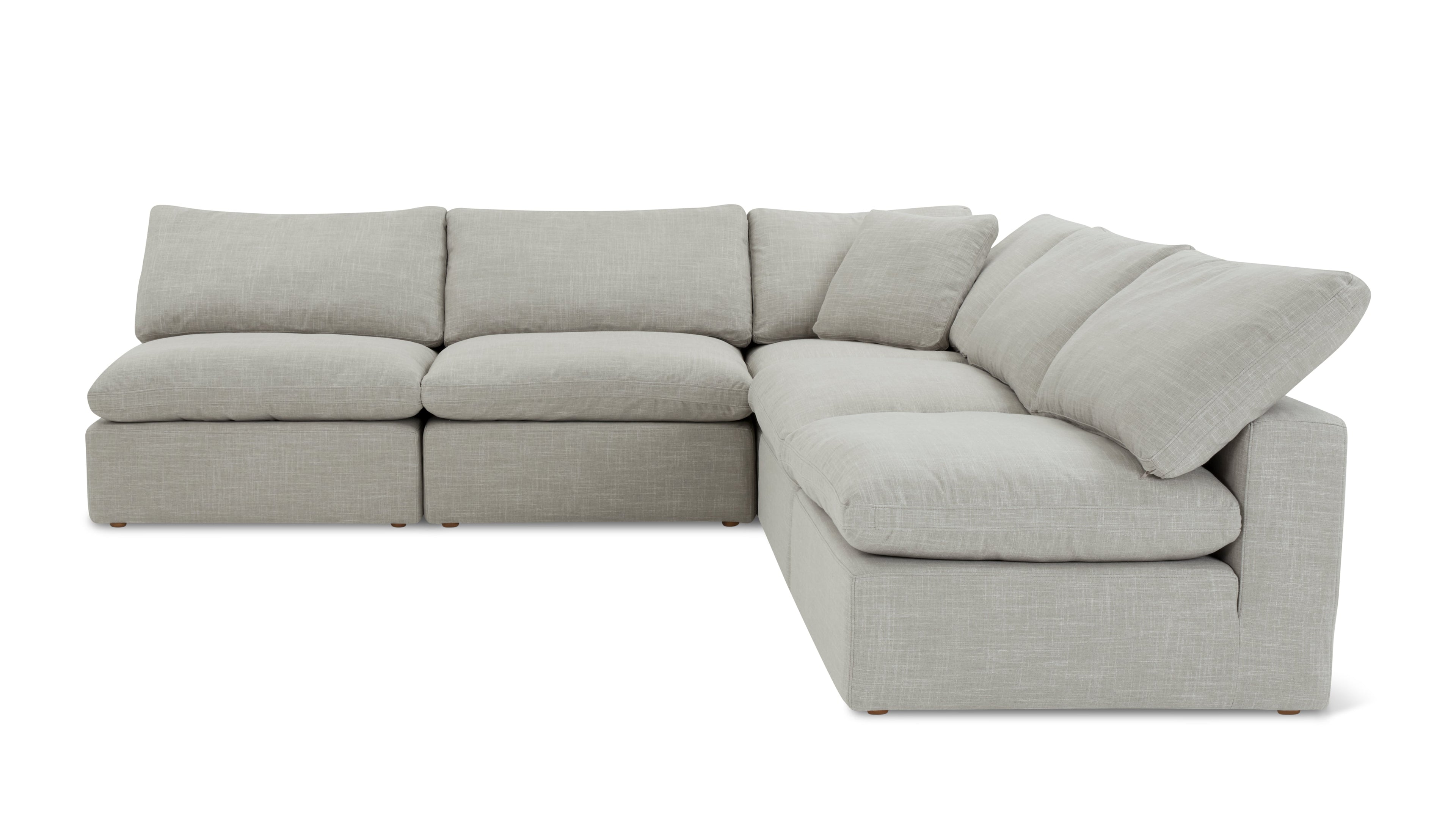 Movie Night™ 5-Piece Modular Sectional Open, Standard, Light Pebble