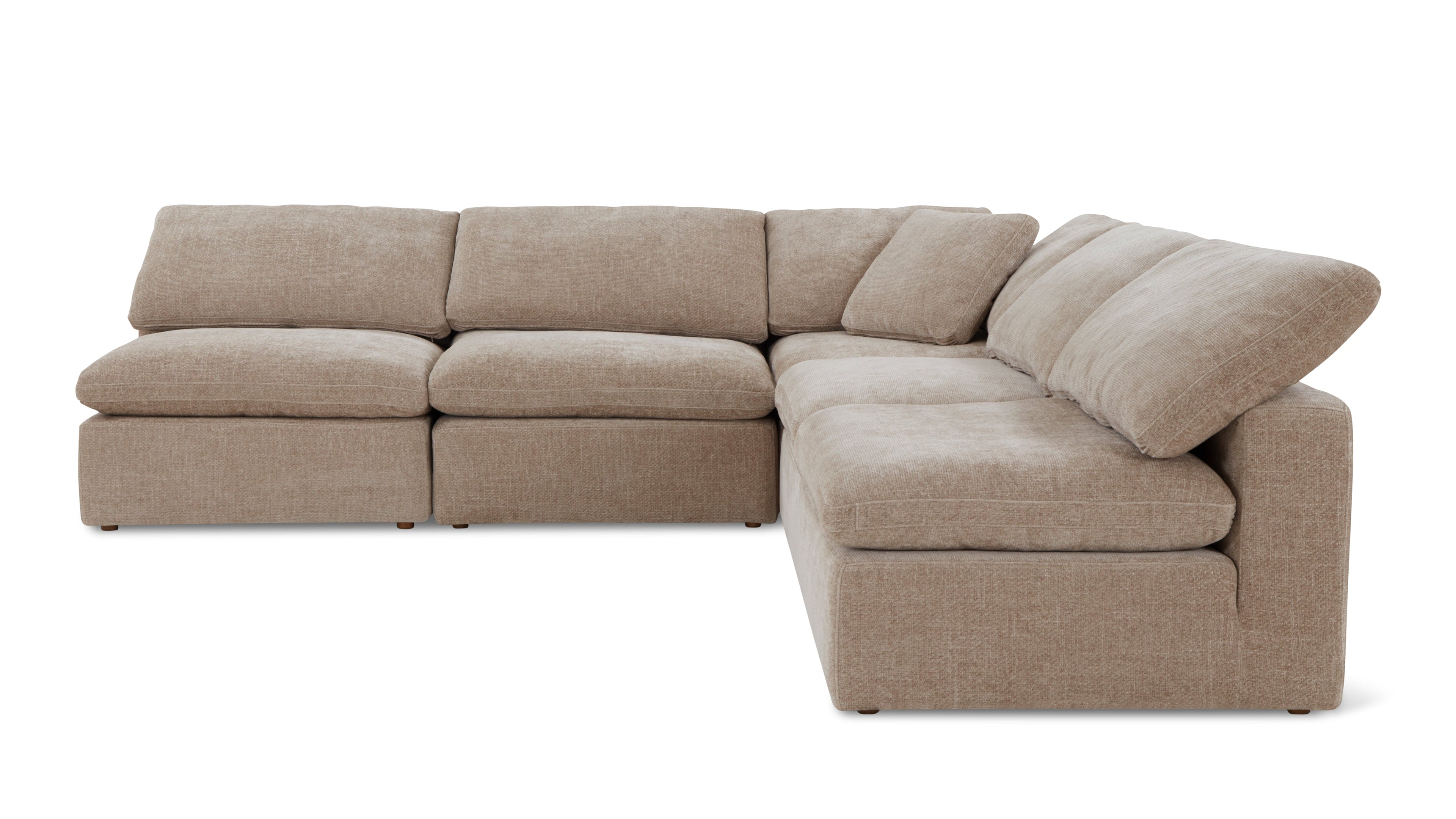 Movie Night™ 5-Piece Modular Sectional Open, Standard, Champagne
