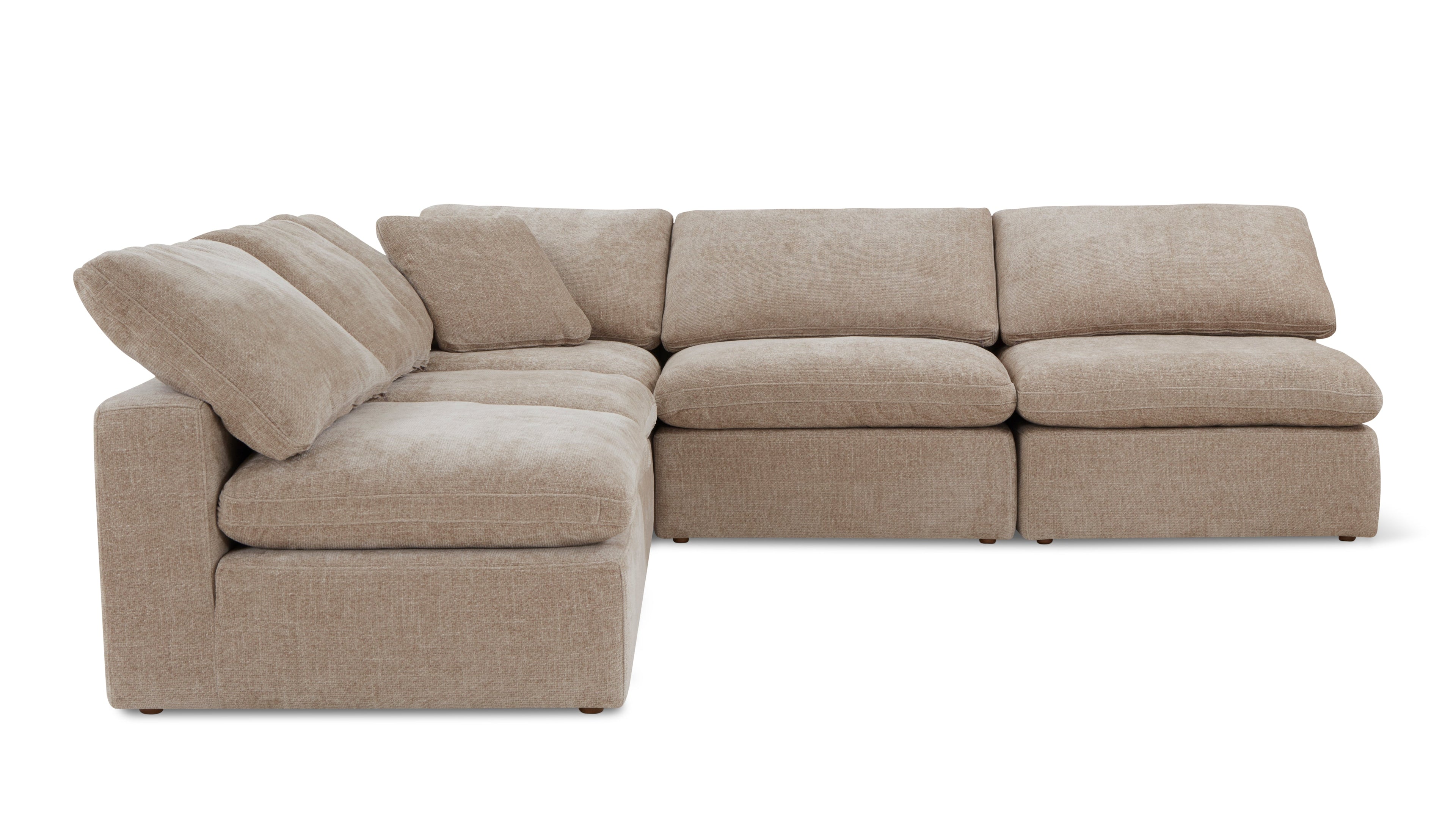 Movie Night™ 5-Piece Modular Sectional Open, Standard, Champagne