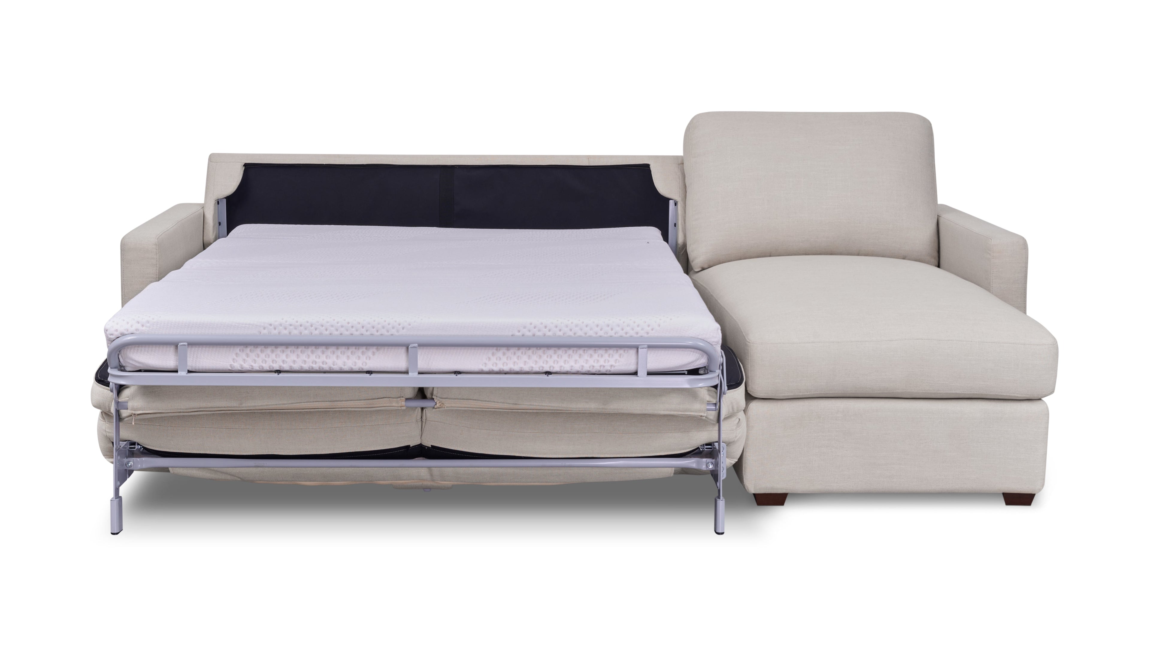 Sleep Over Sofa Bed Sectional (Left or Right), Full, Clay