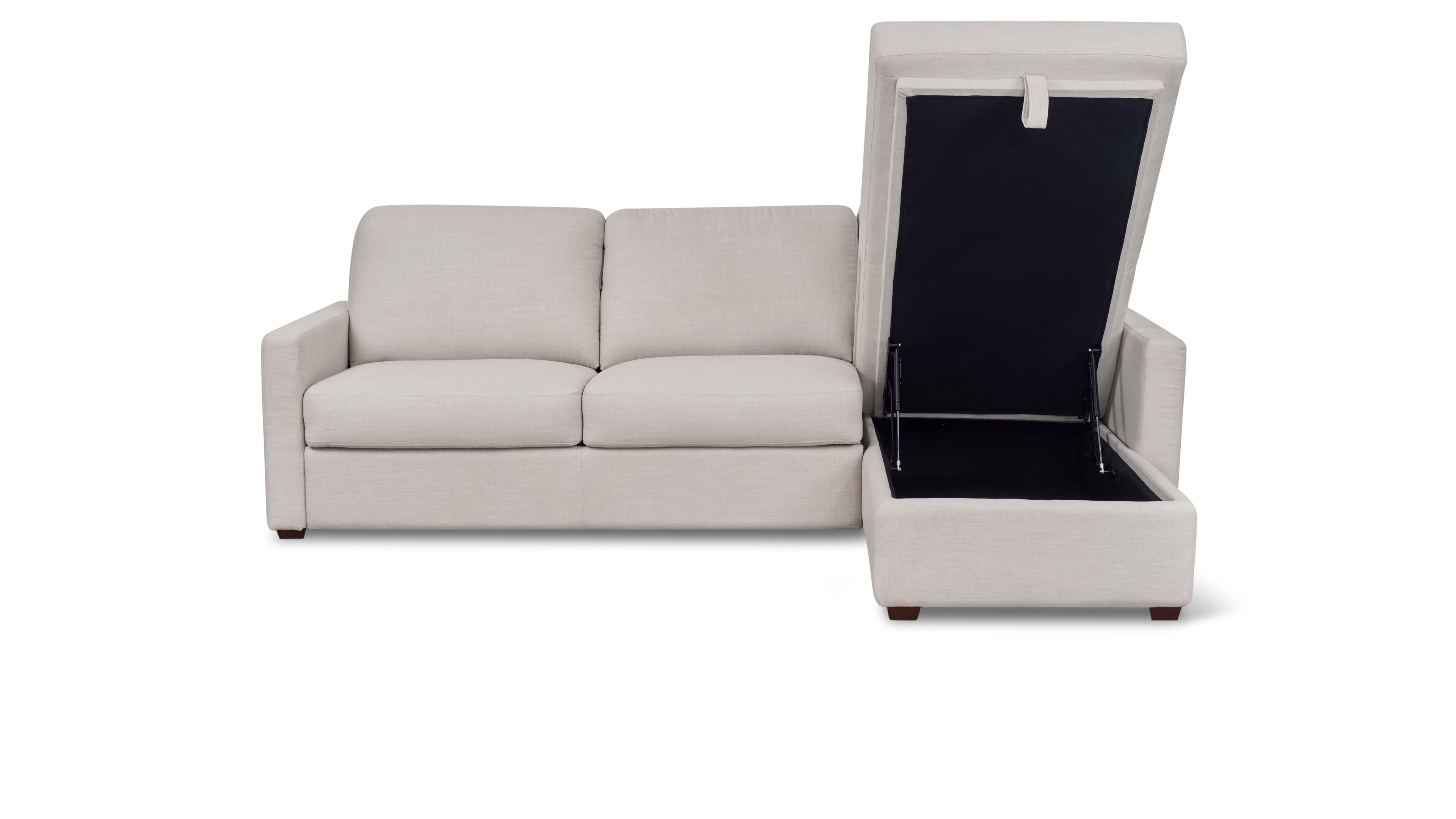 Sleep Over Sofa Bed Sectional (Left or Right), Full, Clay