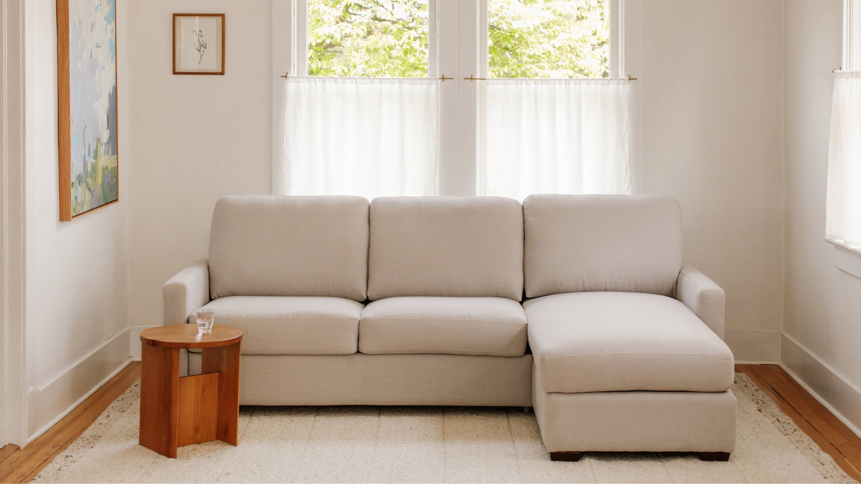 Sleep Over Sofa Bed Sectional (Left or Right), Full, Clay