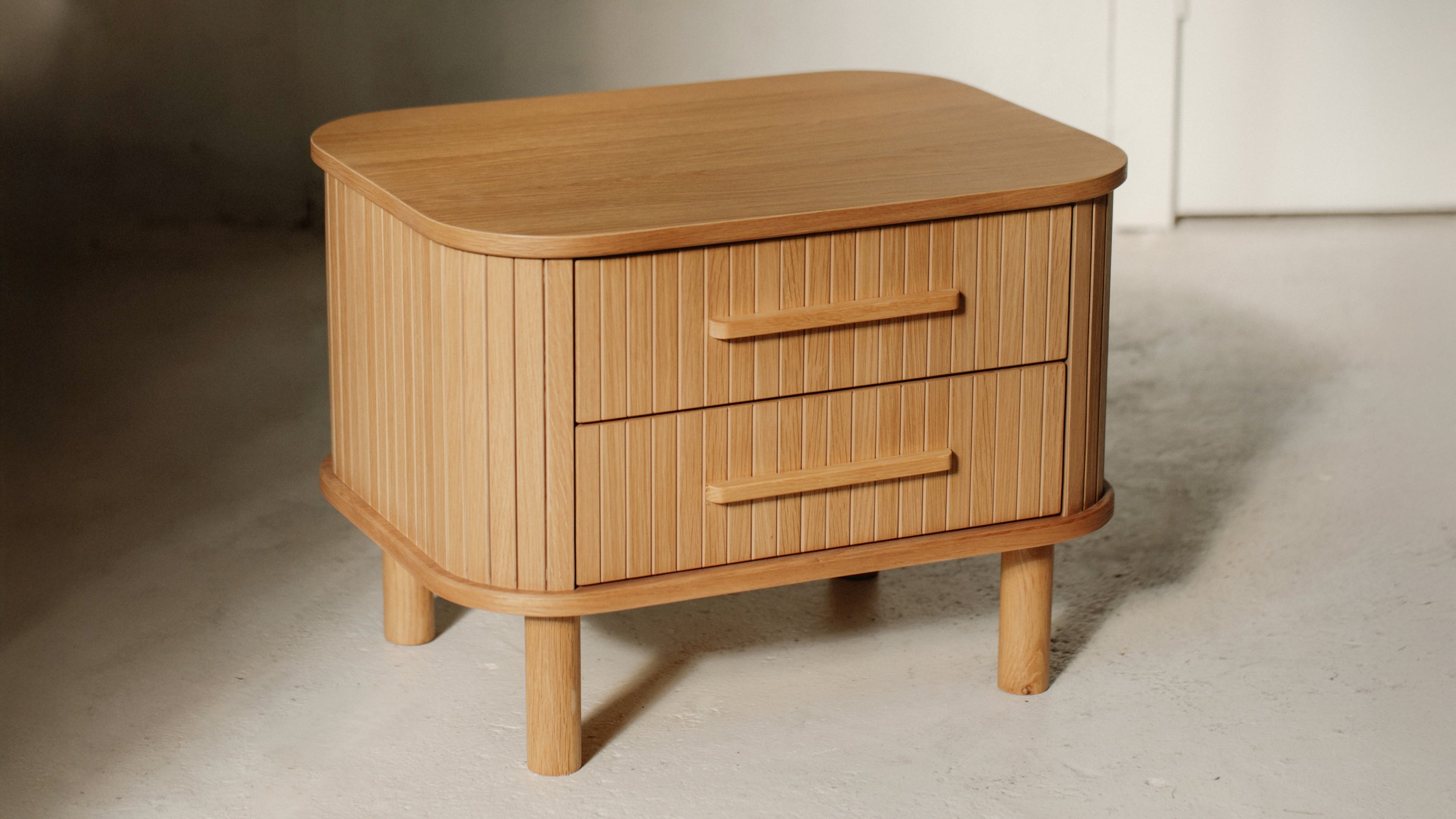 Easy Edge Nightstand All Wood, White Oak