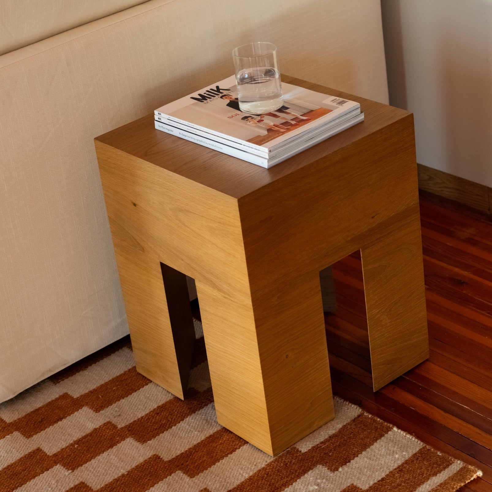On The Block Side Table, Oak