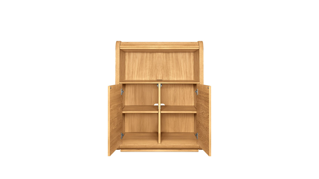 Roll Out Cabinet, White Oak