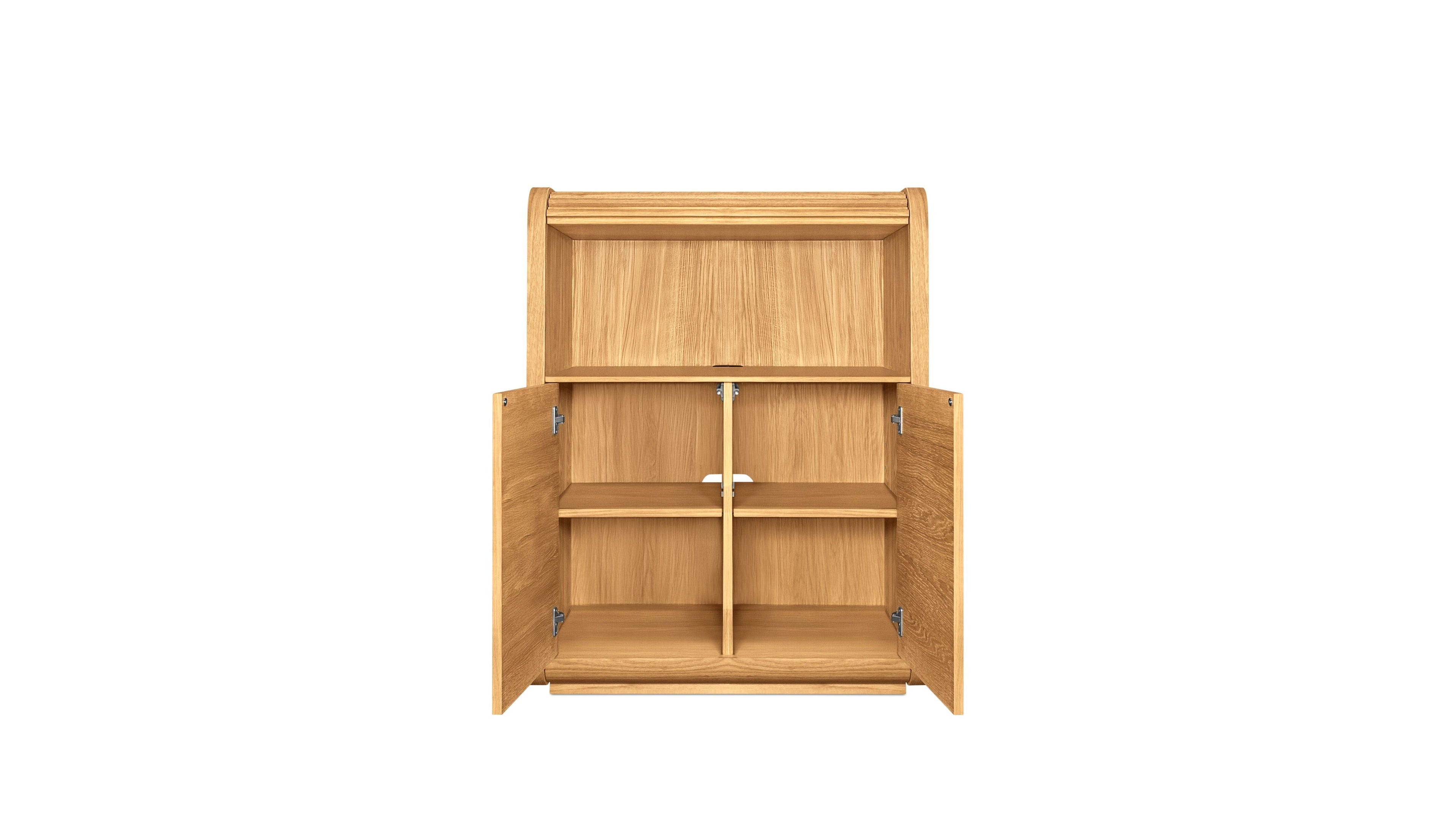 Roll Out Cabinet, White Oak