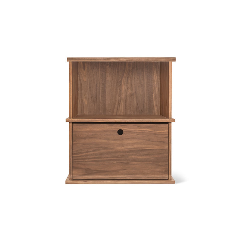 Keep Stacking Storage System 2-Piece, Open and Closed, Walnut
