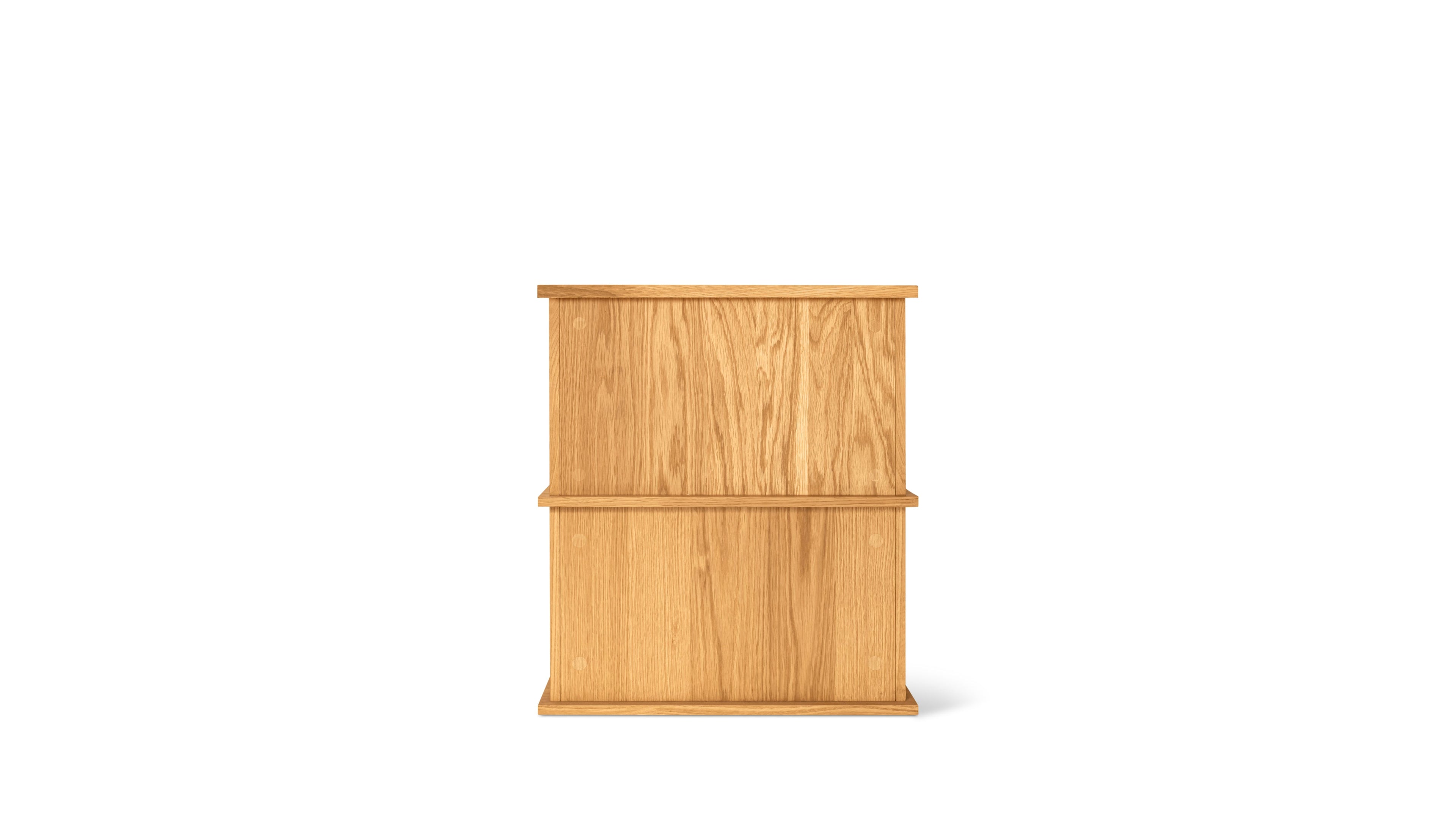 Keep Stacking Storage System 2-Piece, Open and Closed, White Oak