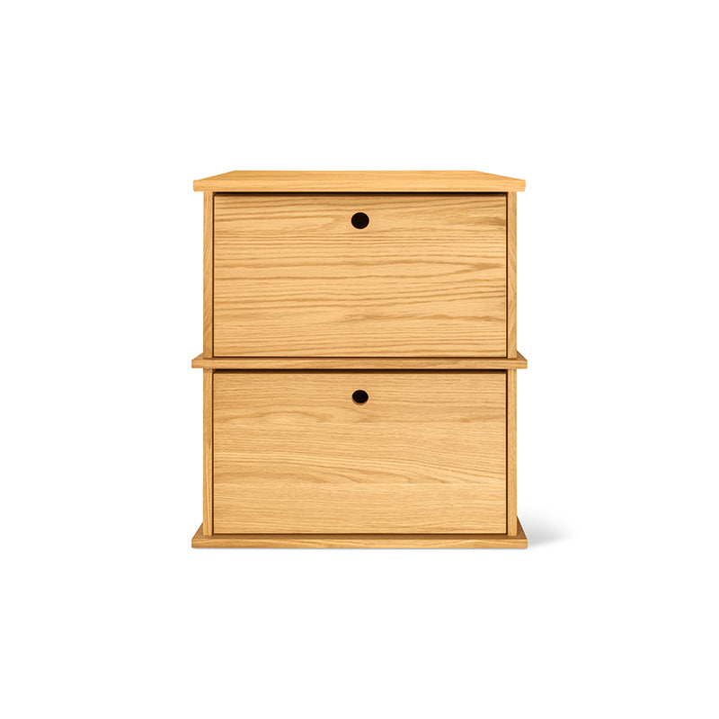 Keep Stacking Storage System 2-Piece, Closed, White Oak
