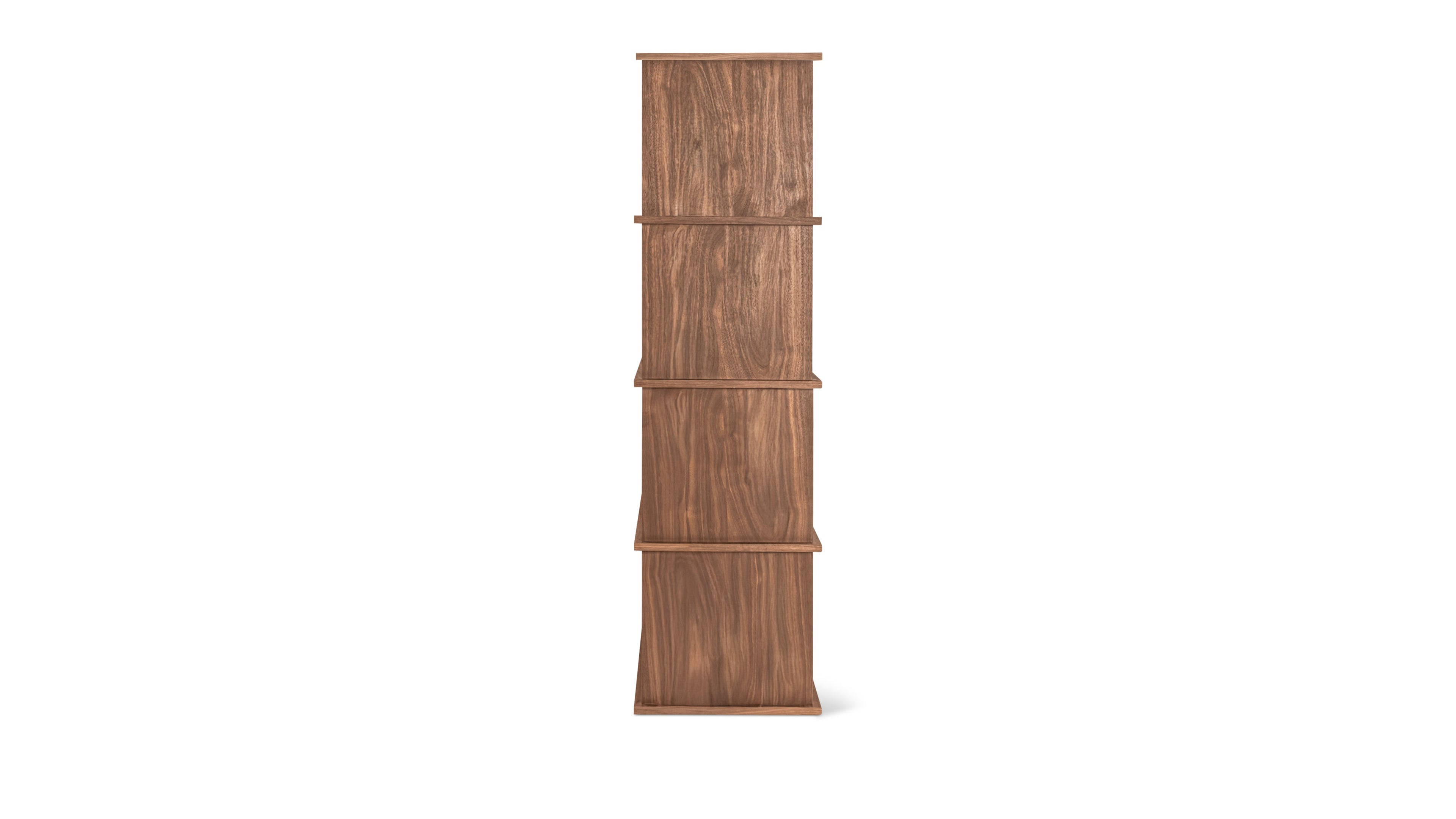 Keep Stacking Storage System 4-Piece Tall, Open and Closed, Walnut