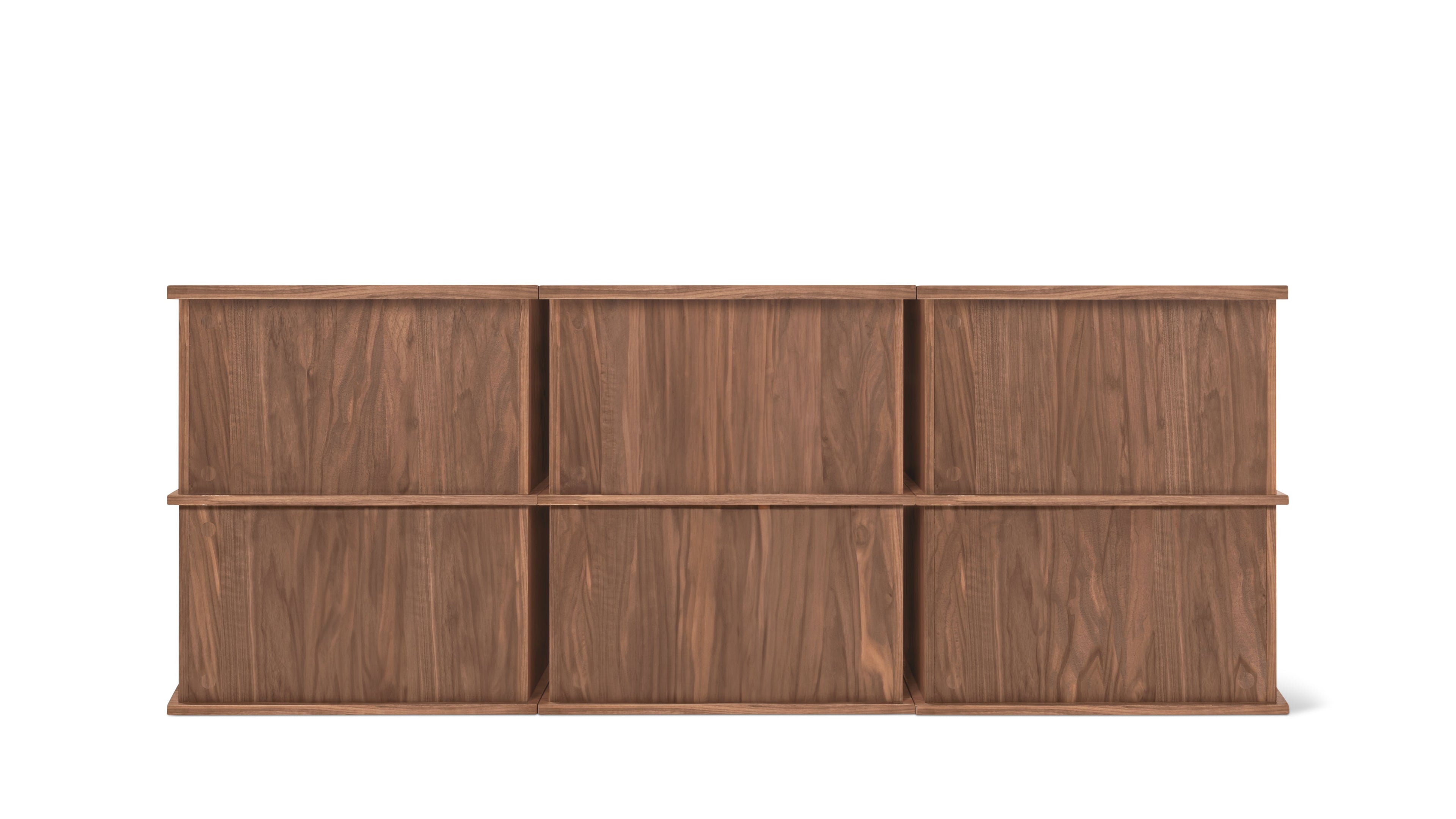 Keep Stacking Storage System 6-Piece, Open and Closed, Walnut